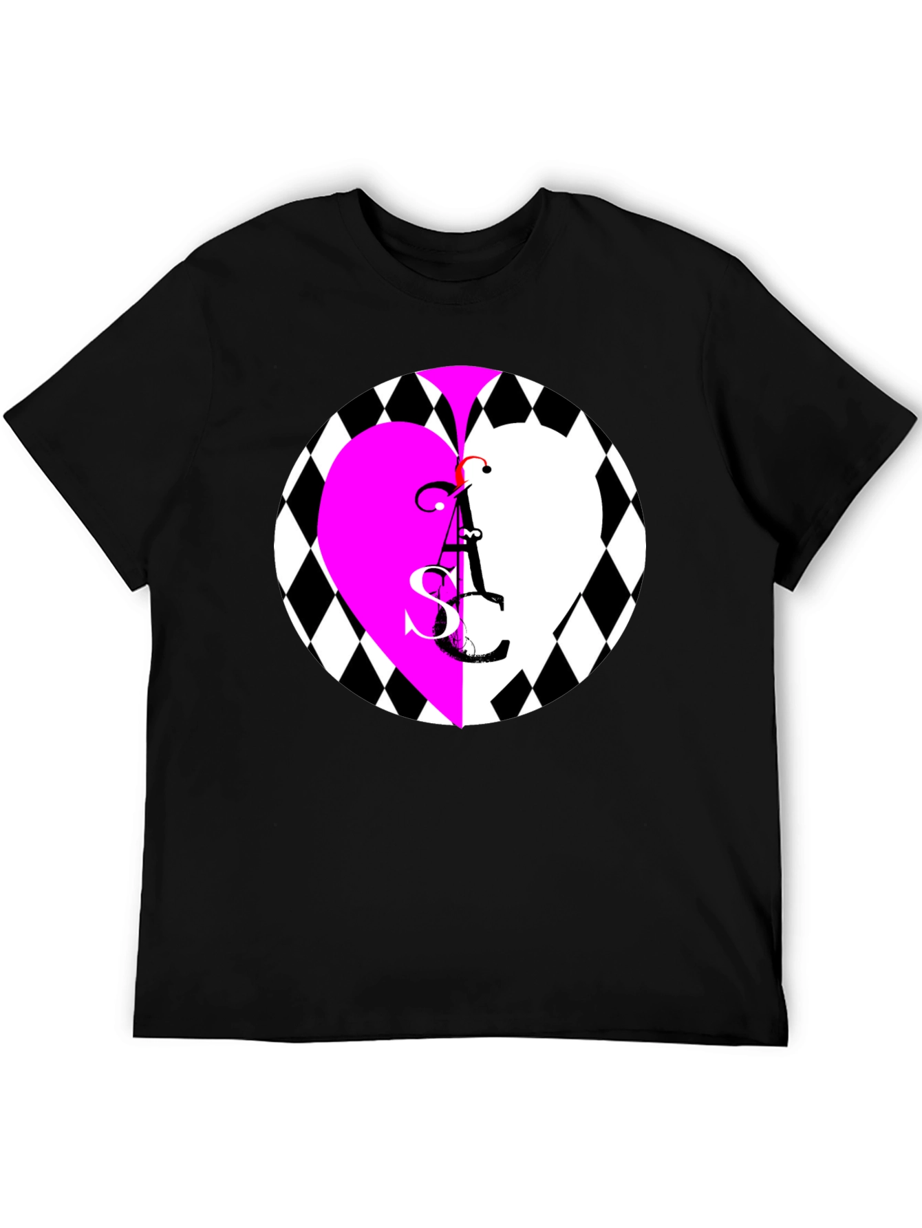 Black Heart ASC Graphic Black T-Shirt view 5