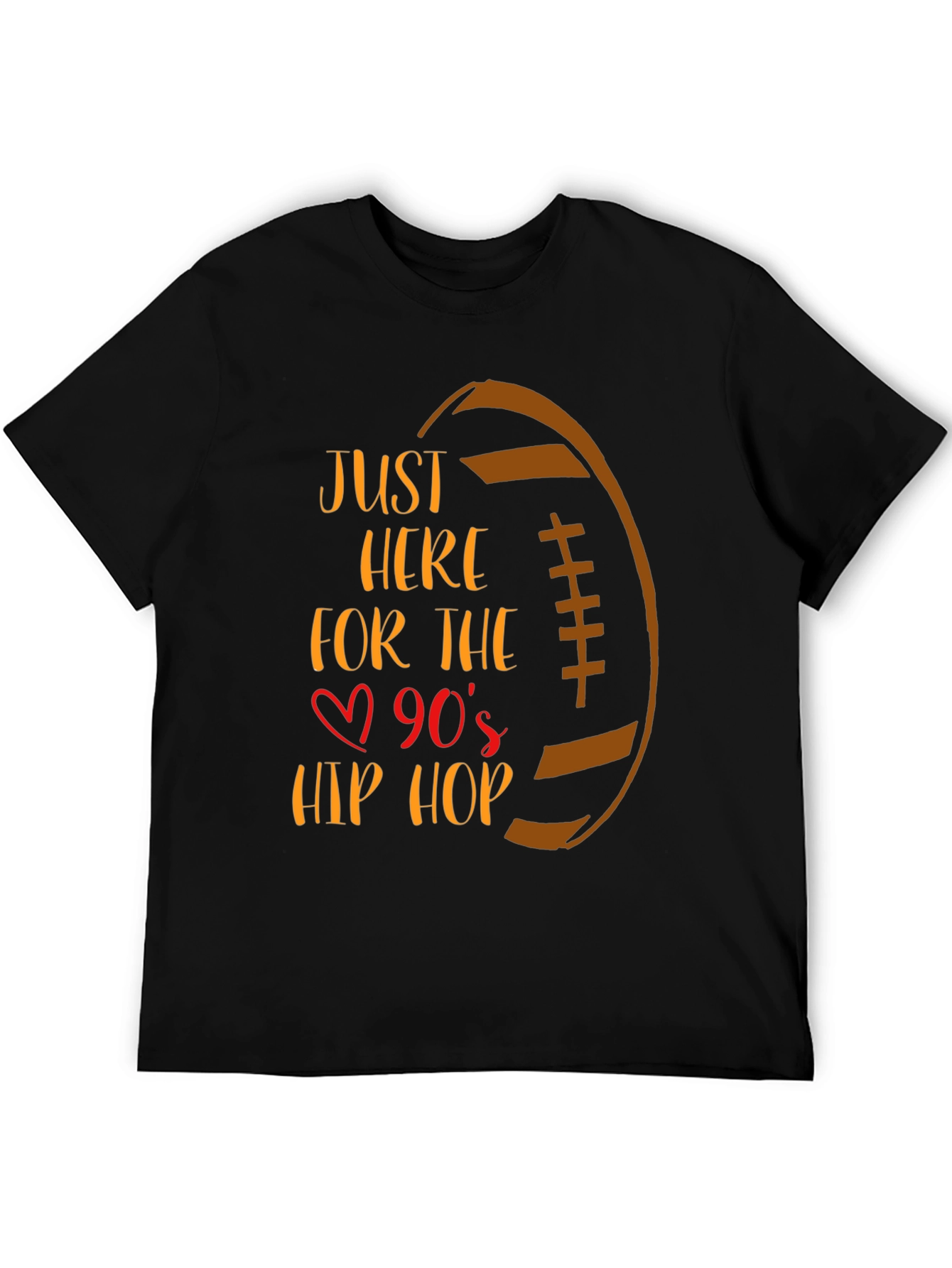 Black 90s Hip Hop Football Graphic Tee view 5