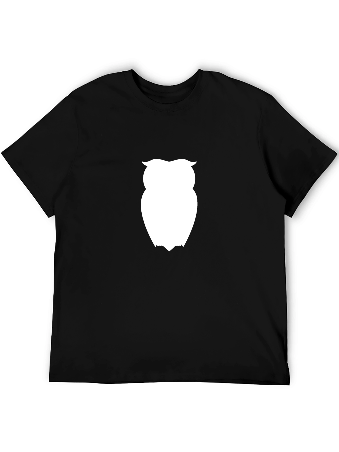 Black Owl Graphic Tee - Stylish Black Cotton T-Shirt view 5