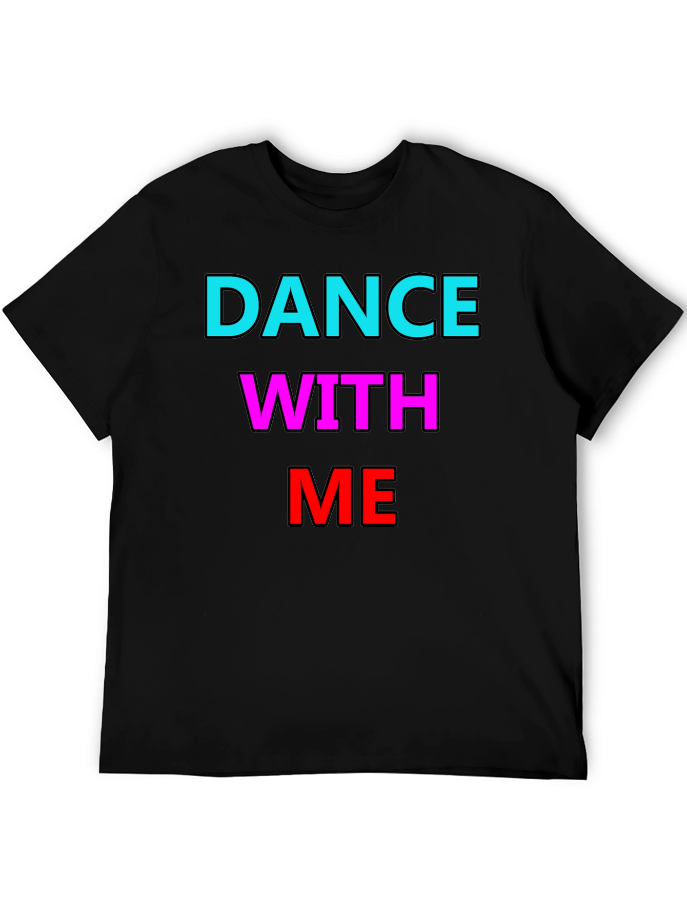 Black Dance With Me Graphic Tee - Bold Statement Shirt view 5