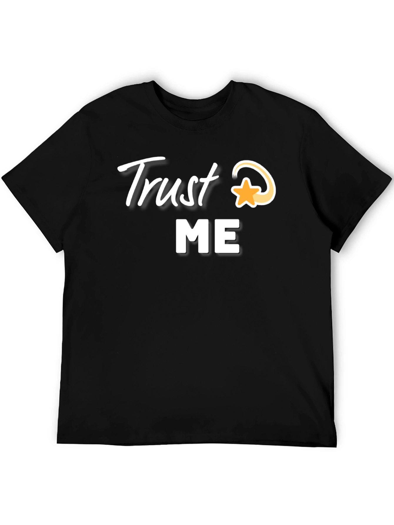 Black Trust Me Star Graphic Tee - Black view 5