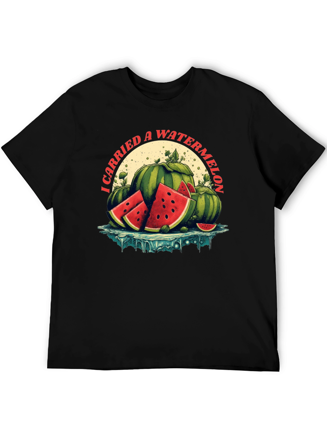 Black I Carried a Watermelon Graphic Tee view 5