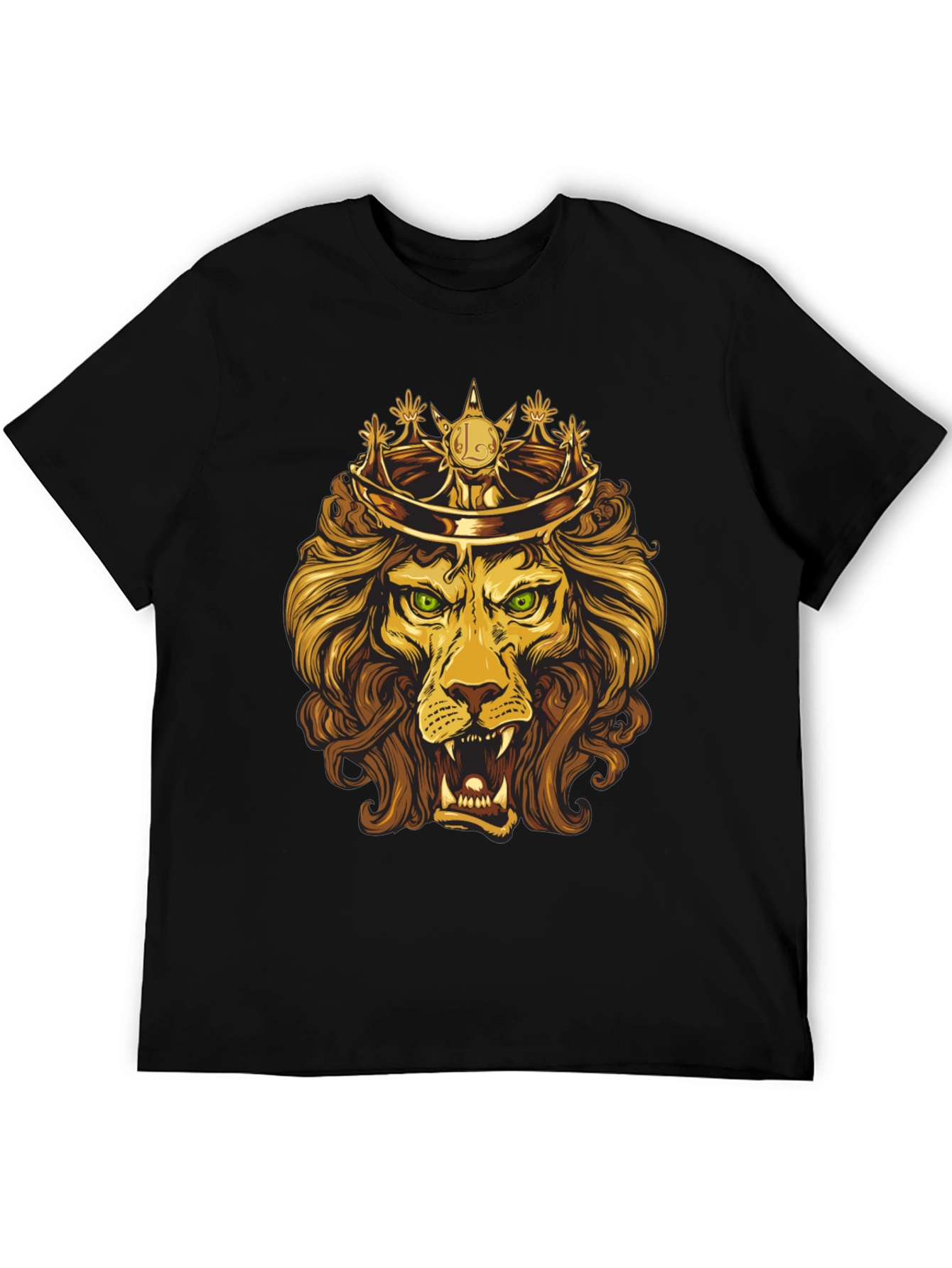 Black King Lion Graphic Tee - Regal Design view 5