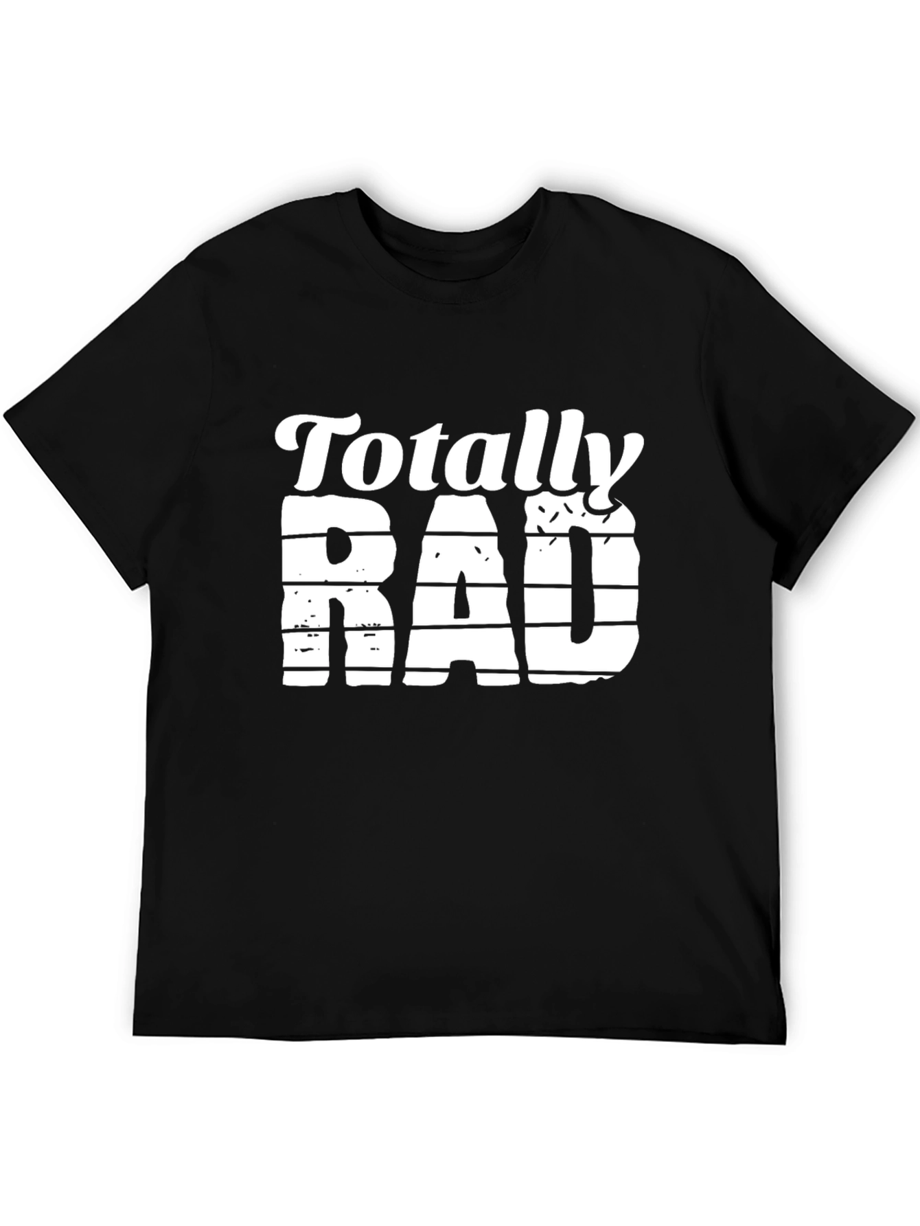 Black Totally Rad Retro Graphic T-Shirt view 5