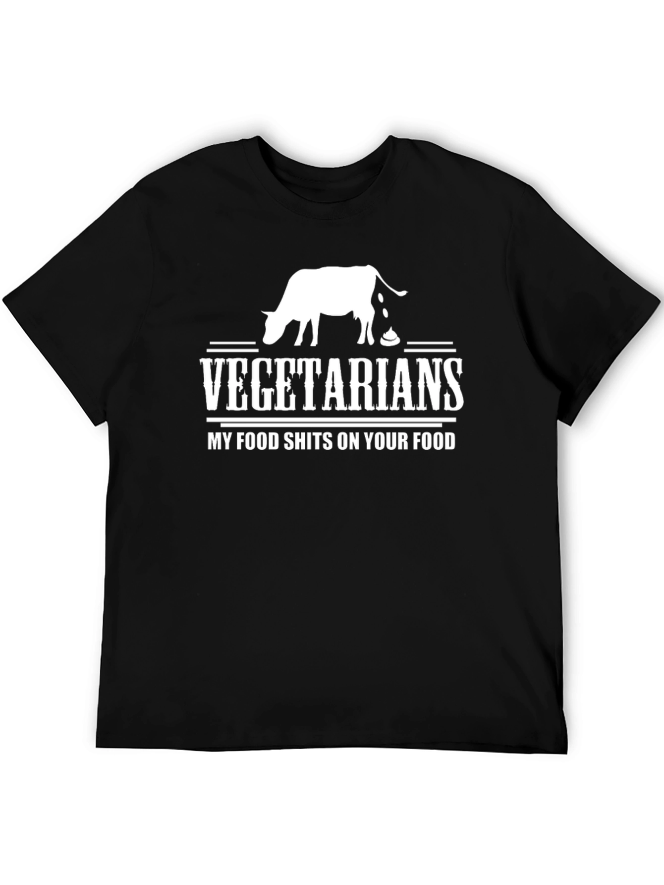 Black Vegetarians My Food Shits On Your Food T-Shirt view 5
