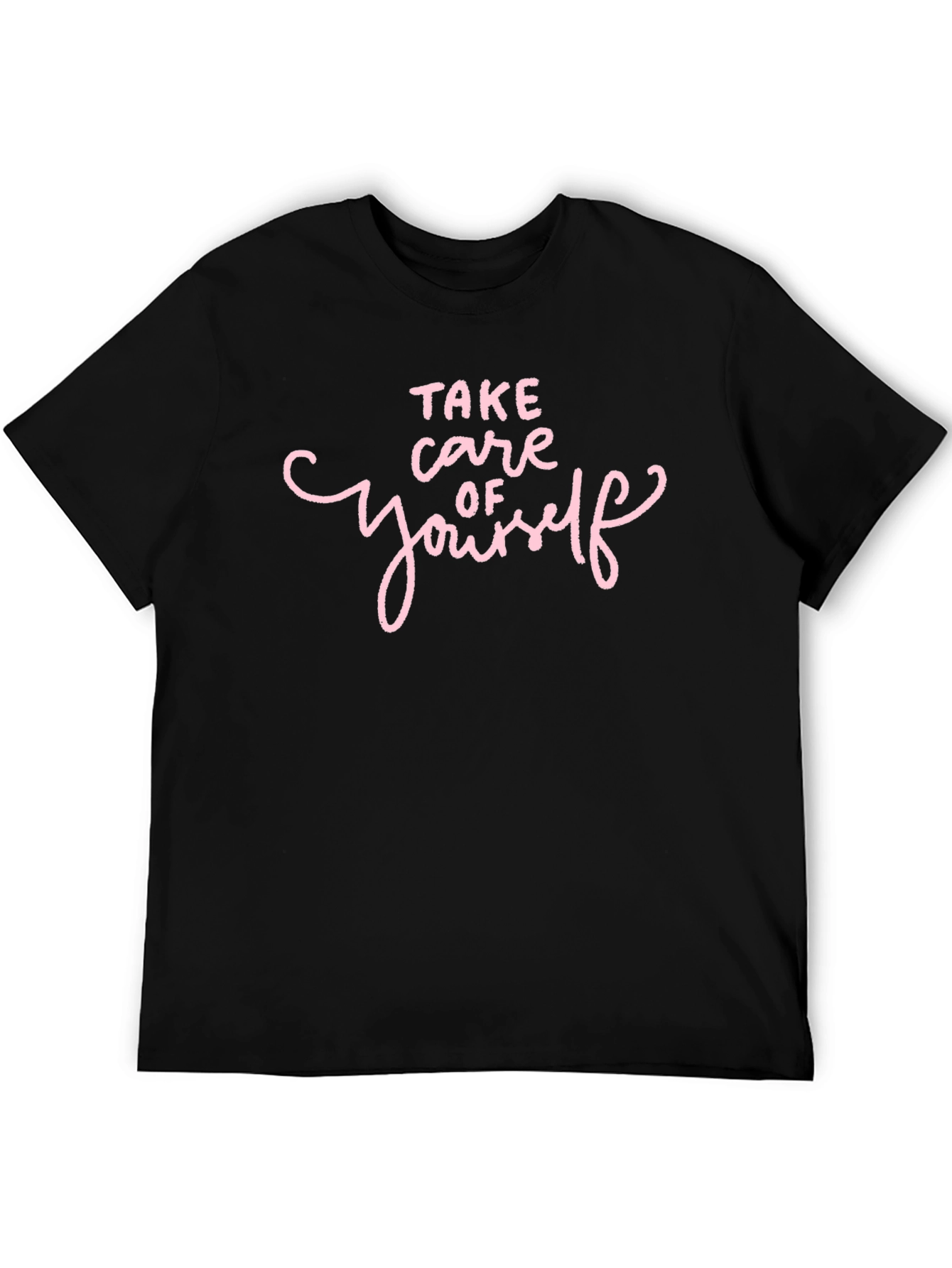 Black Take Care Of Yourself Black T-Shirt view 5