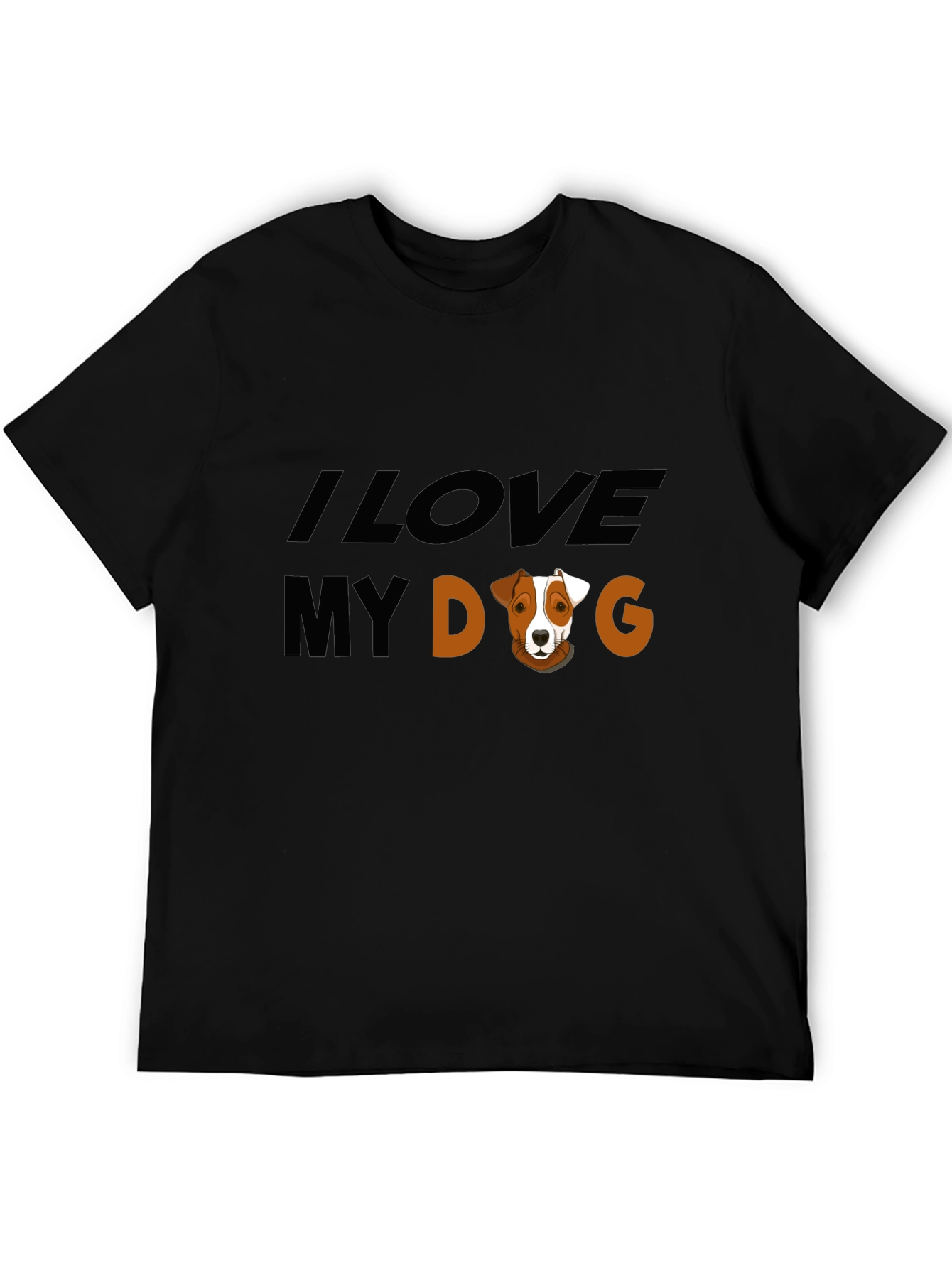 Black I Love My Dog Graphic Tee - Black view 5