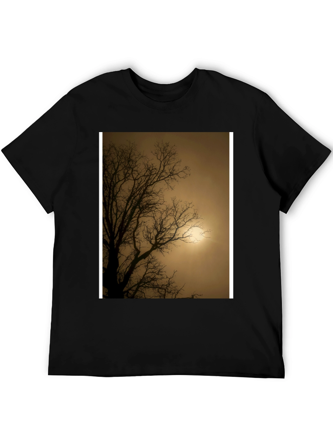 Black Eerie Tree Graphic Tee - Stylish Black Shirt view 5