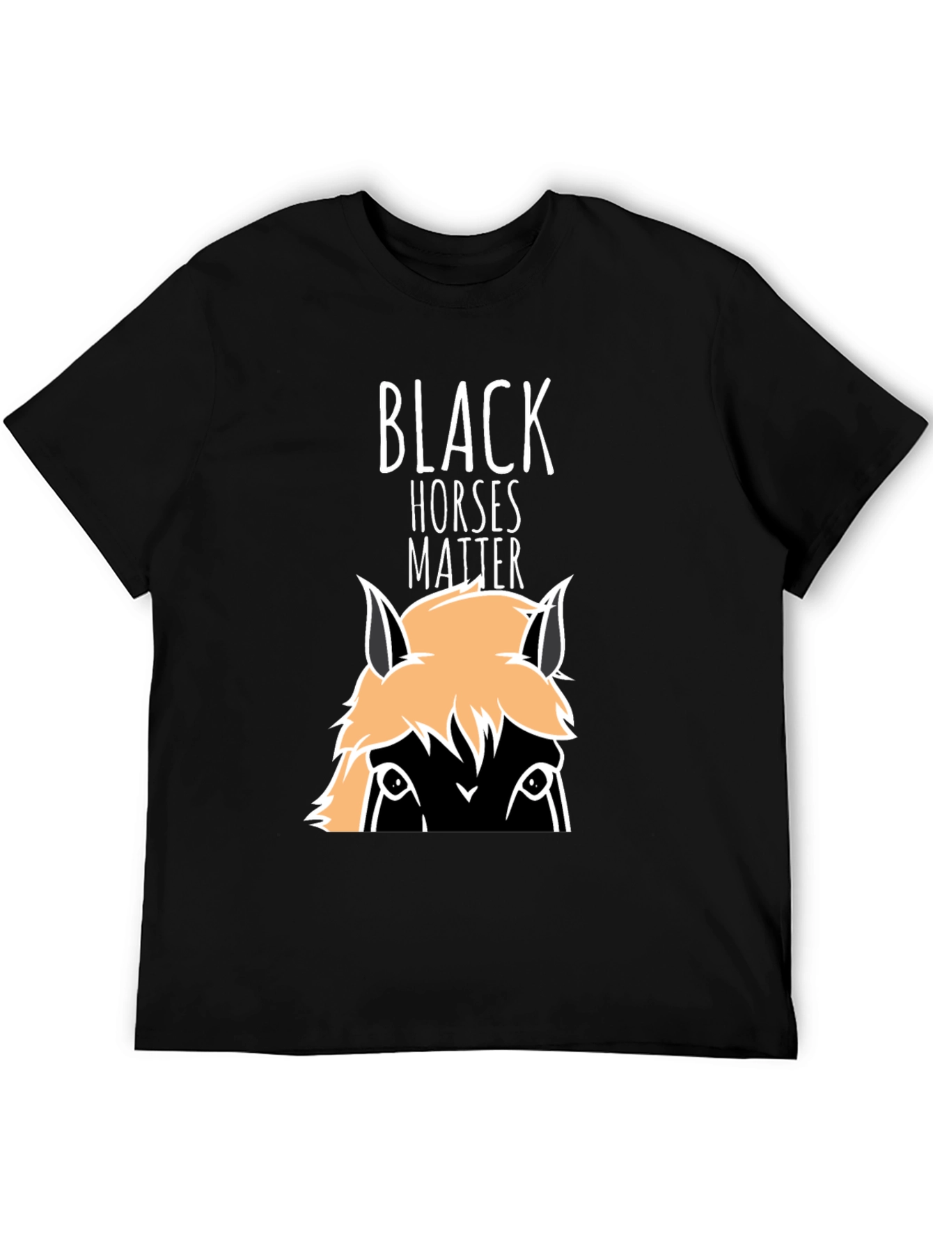 Black Black Horses Matter Graphic T-Shirt view 5