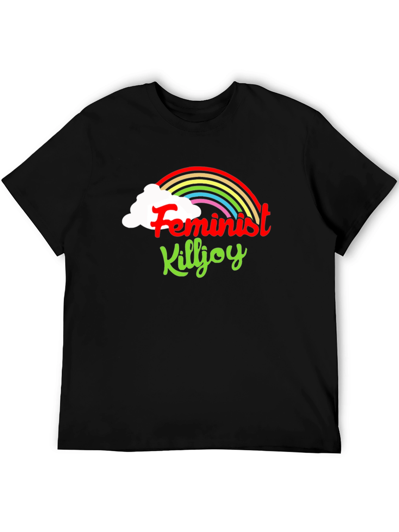 Black Feminist Killjoy Graphic Tee - Rainbow Design view 5