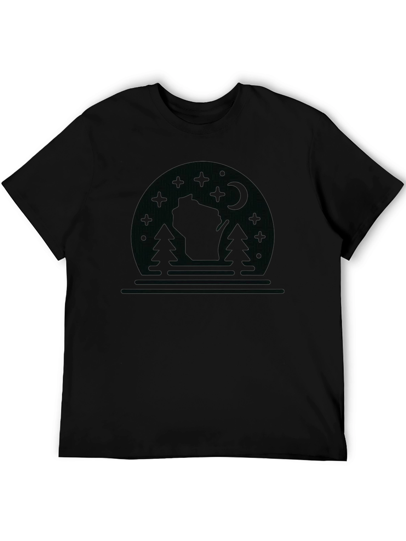 Wisconsin Nature Scene Graphic Tee - Black - 5