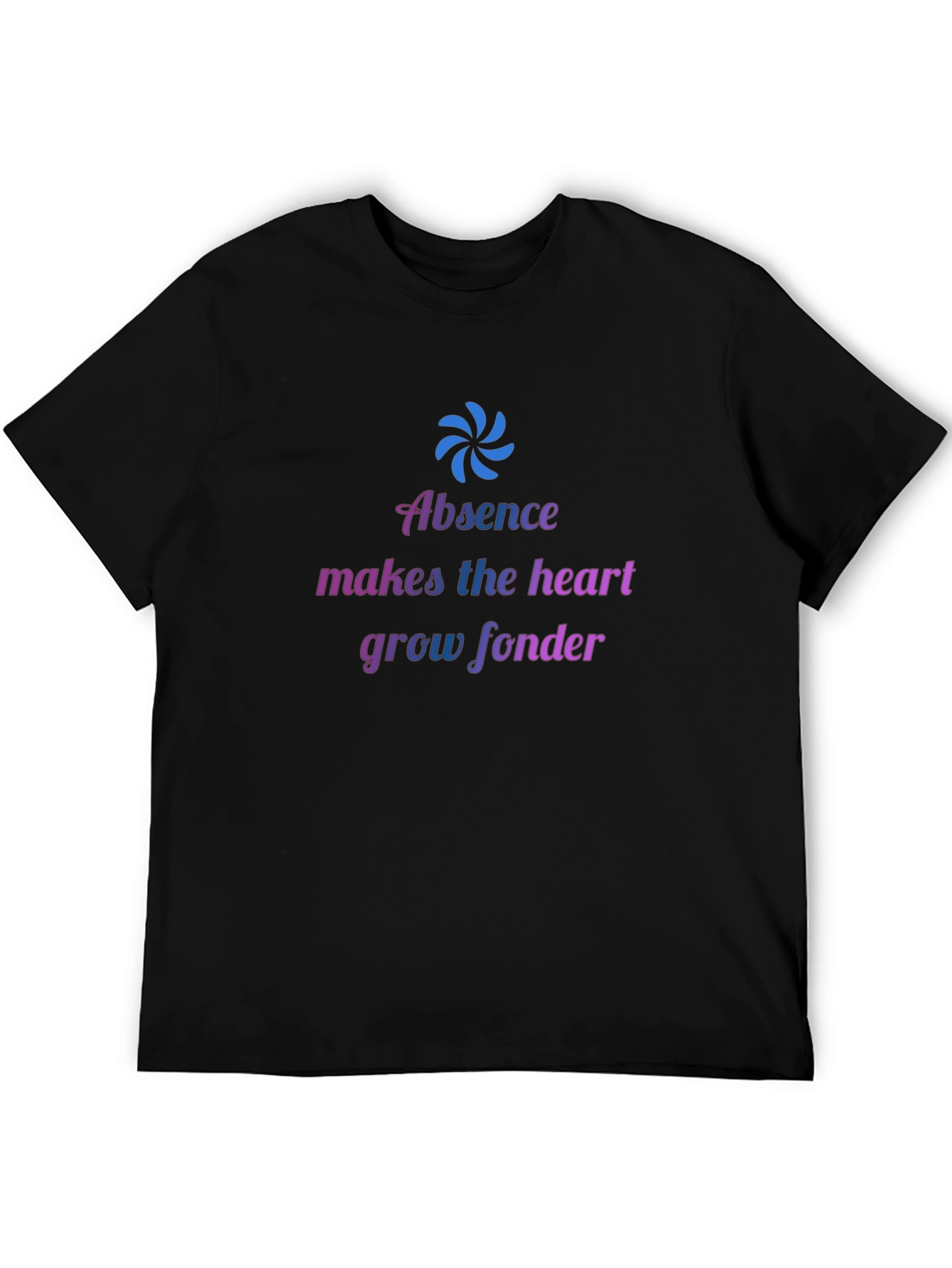 Black Absence Makes The Heart Grow Fonder T-Shirt view 5