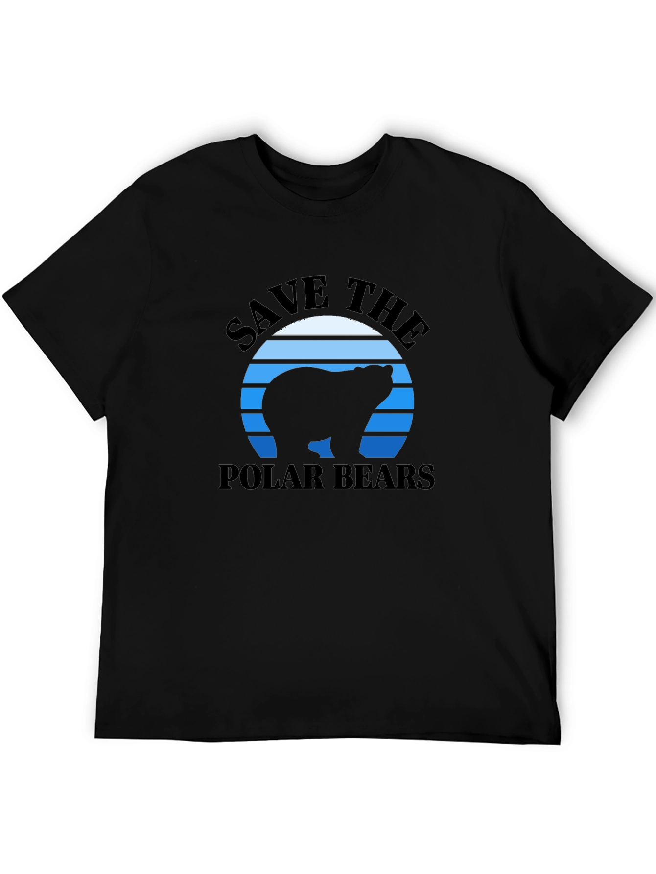 Black Save The Polar Bears Graphic Tee view 5