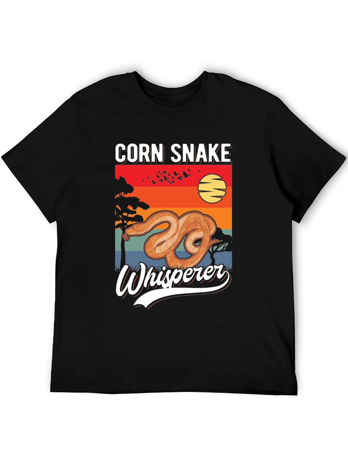 Black Corn Snake Whisperer Black T-Shirt view 5