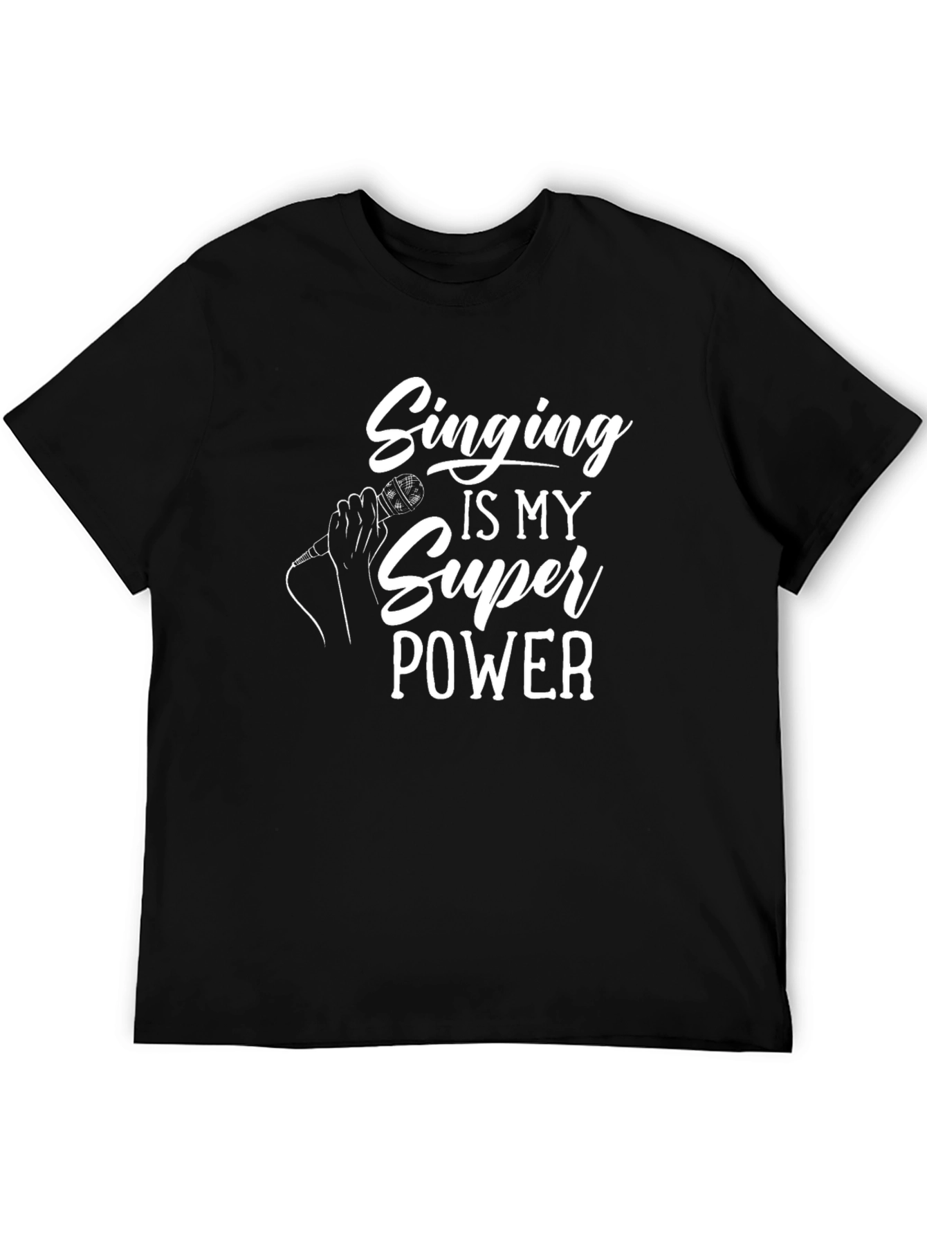 Black Singing is My Super Power Black Graphic Tee view 5