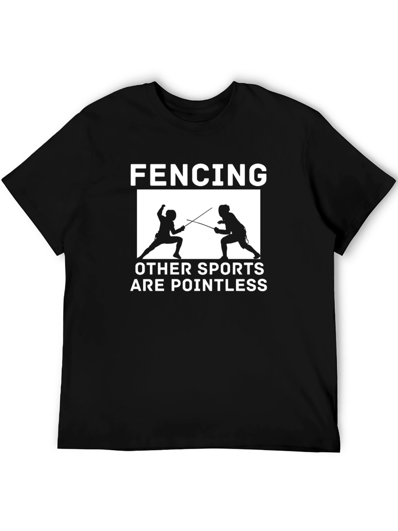Black Fencing is Pointless T-Shirt view 5