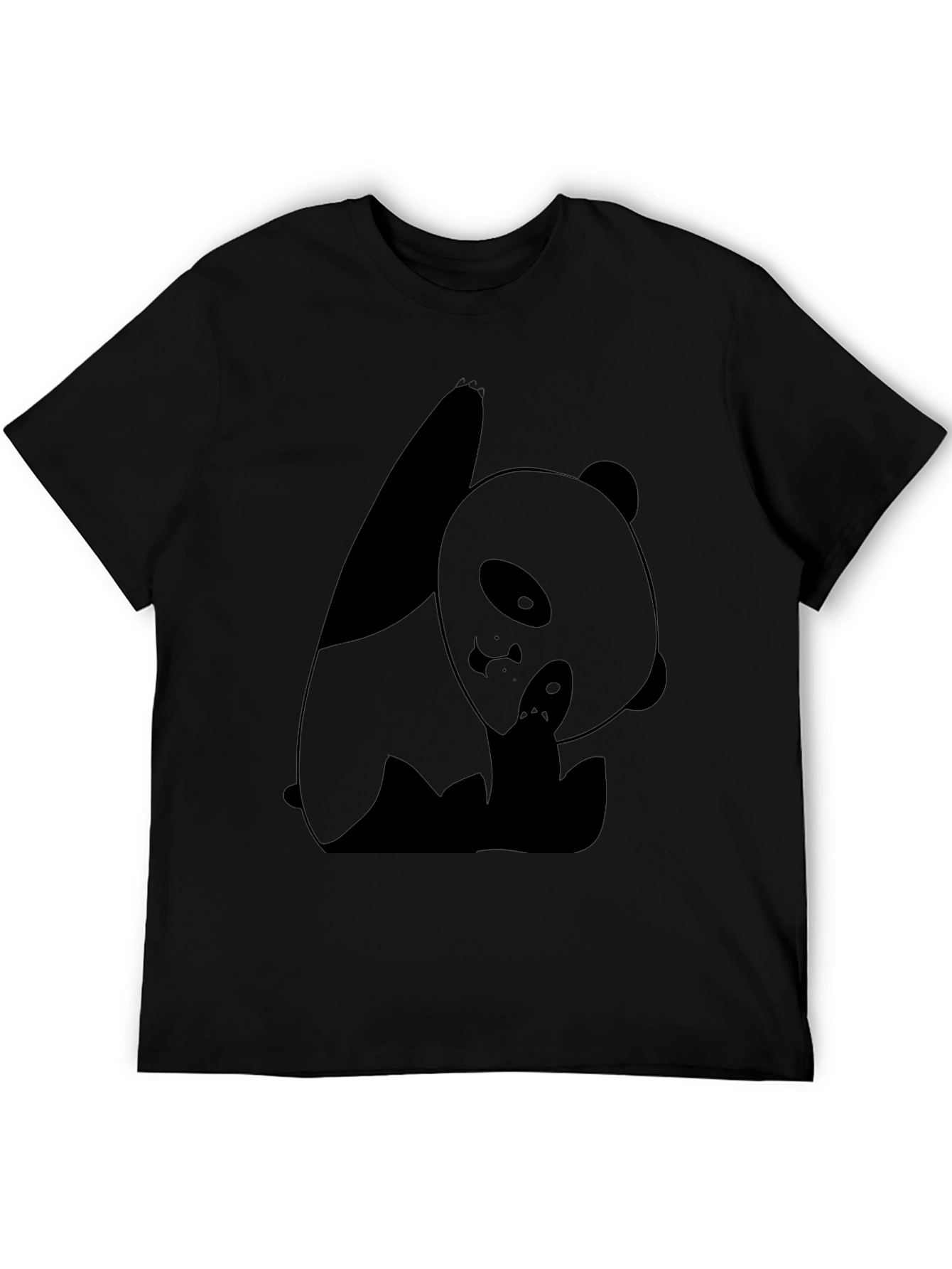 Black Black Panda Graphic Tee view 5