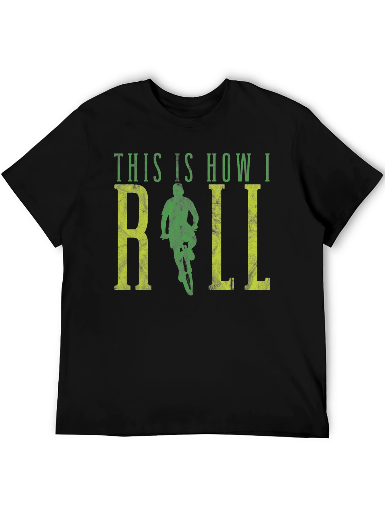 Black This Is How I Roll Biking T-Shirt view 5