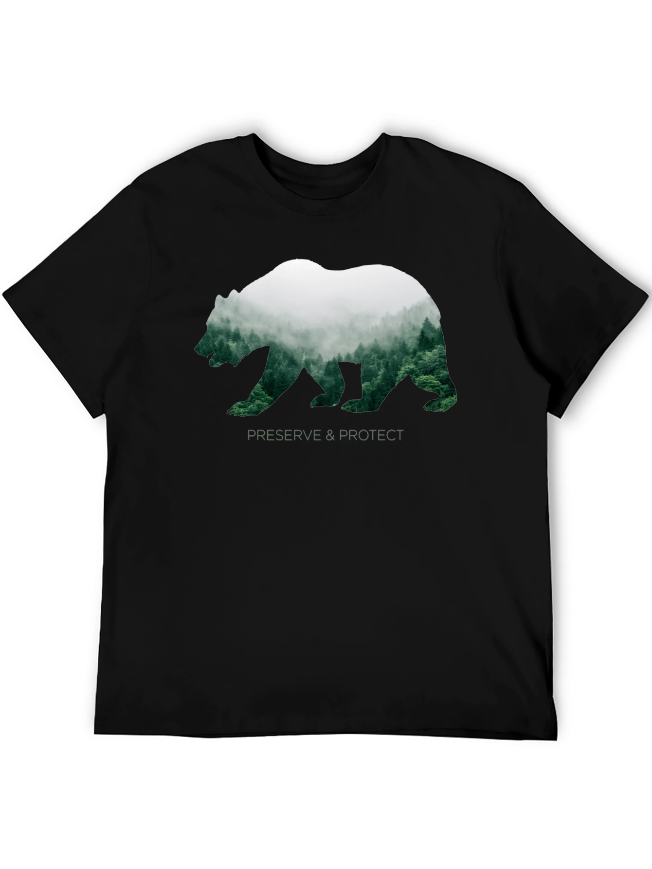 Black Preserve & Protect Bear Silhouette T-Shirt view 5