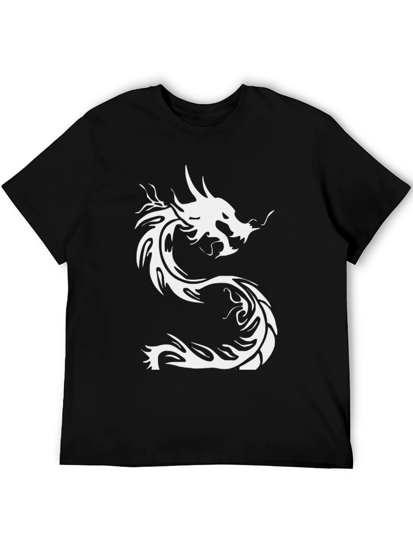 Black Dragon Graphic Black Tee - Stylish Men's Shirt view 5