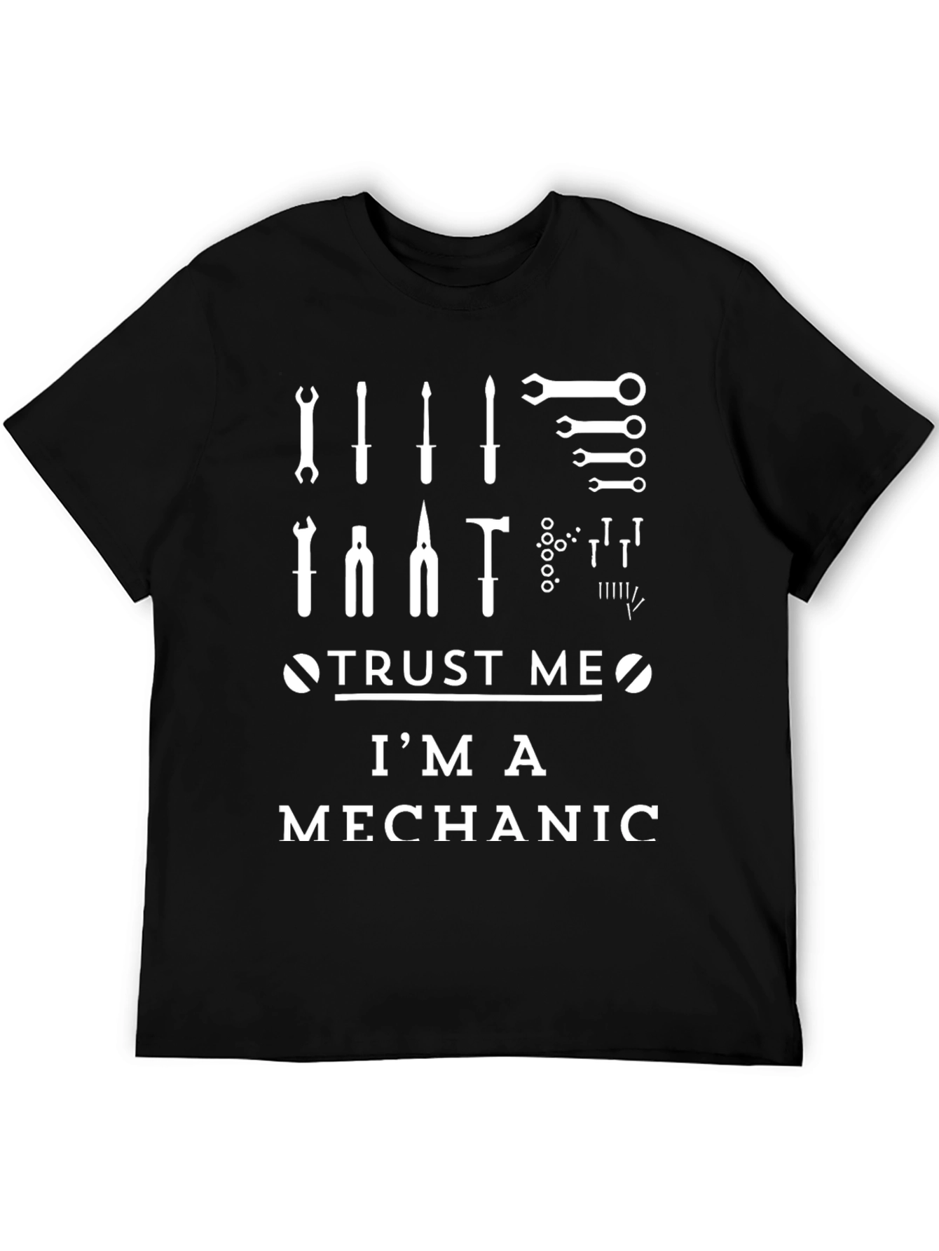 Black Trust Me I'm a Mechanic T-Shirt Funny Tool Tee view 5
