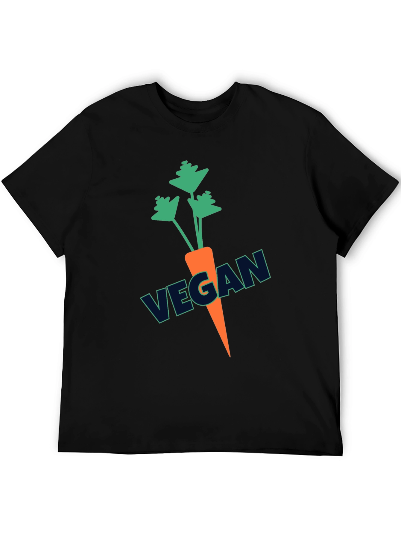 Black Vegan Carrot T-Shirt - Graphic Tee view 5