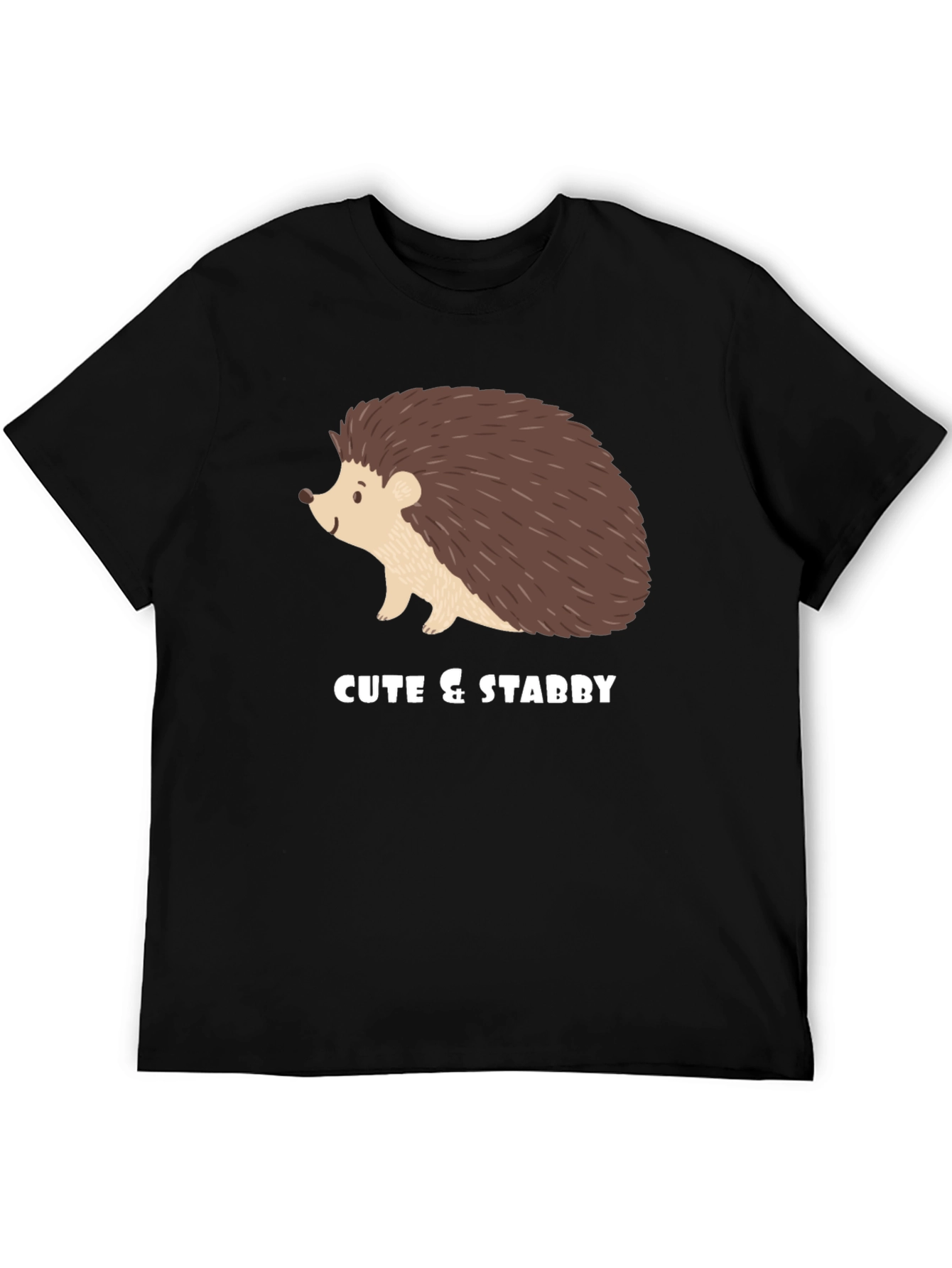 Black Cute & Stabby Hedgehog Graphic Tee view 5