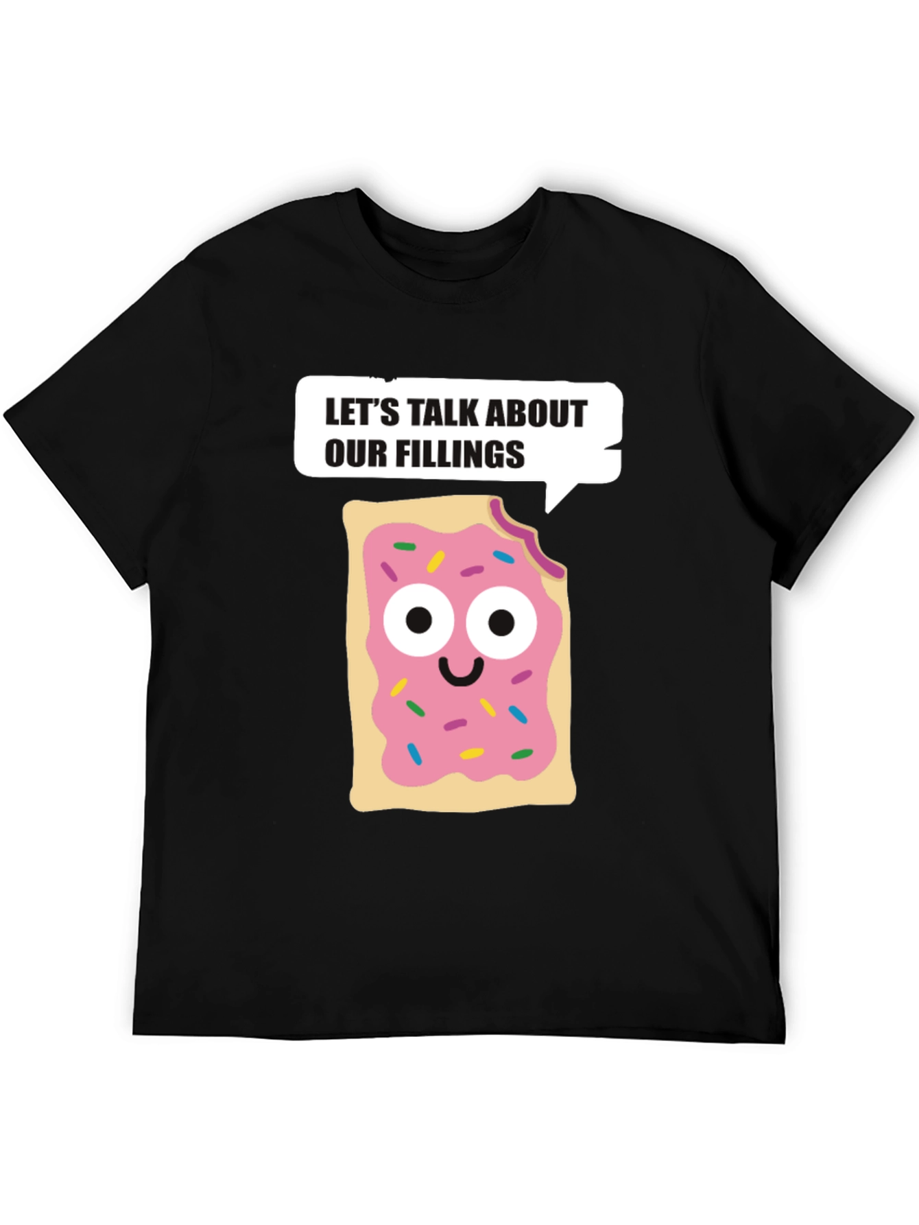 Black Let's Talk About Our Fillings T-Shirt view 5