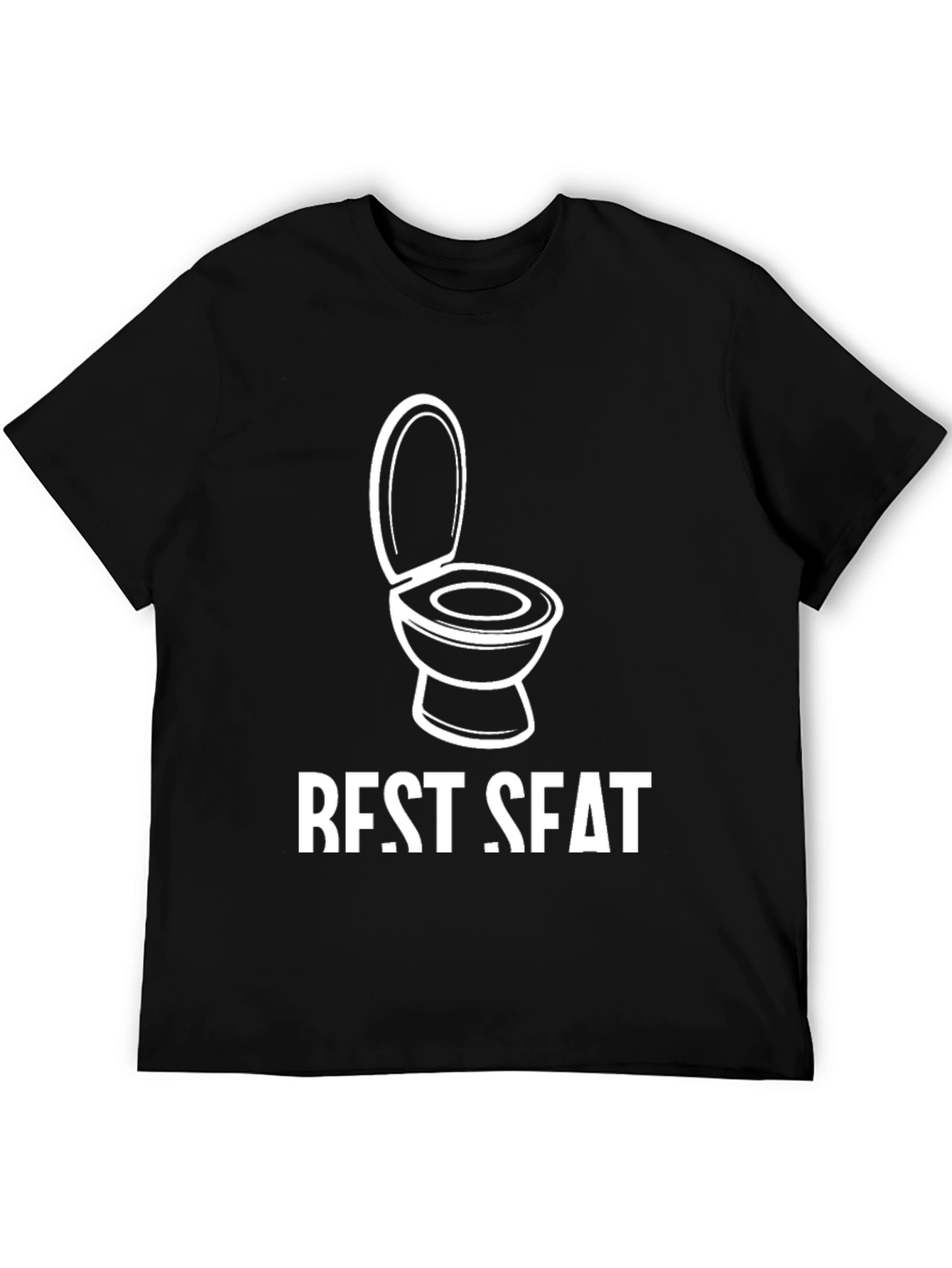 Black Best Seat Toilet Humor Graphic Tee view 5