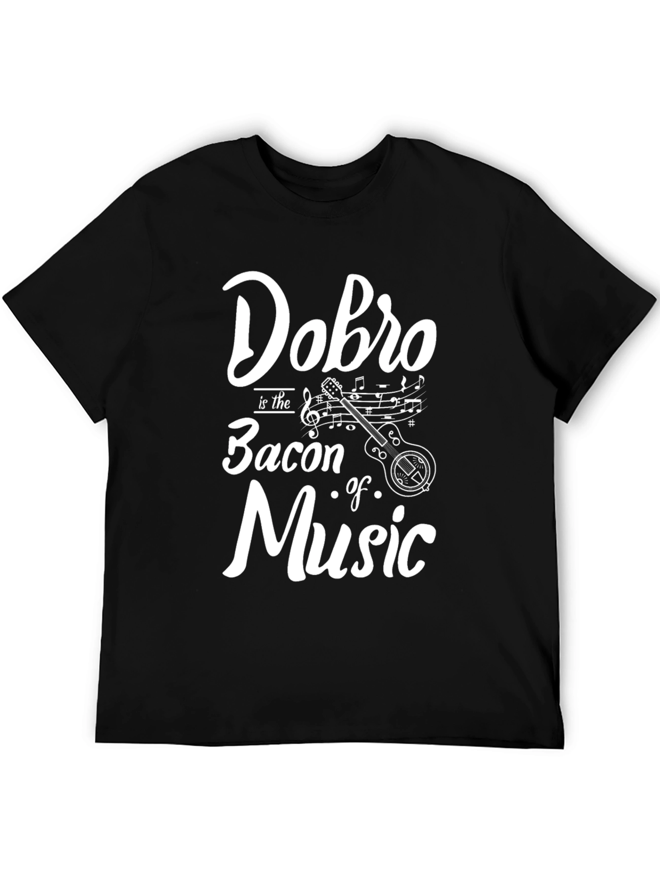 Black Dobro is the Bacon of Music Graphic T-Shirt view 5