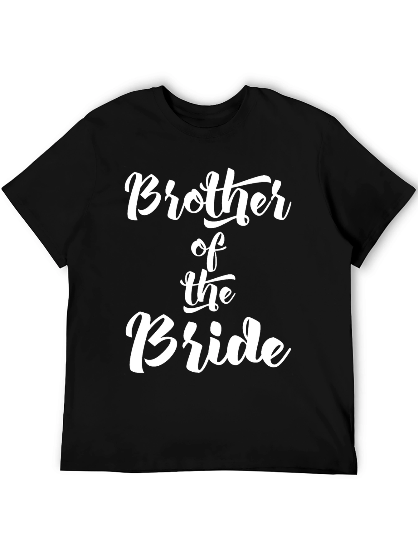 Black Brother of the Bride Wedding T-Shirt view 5