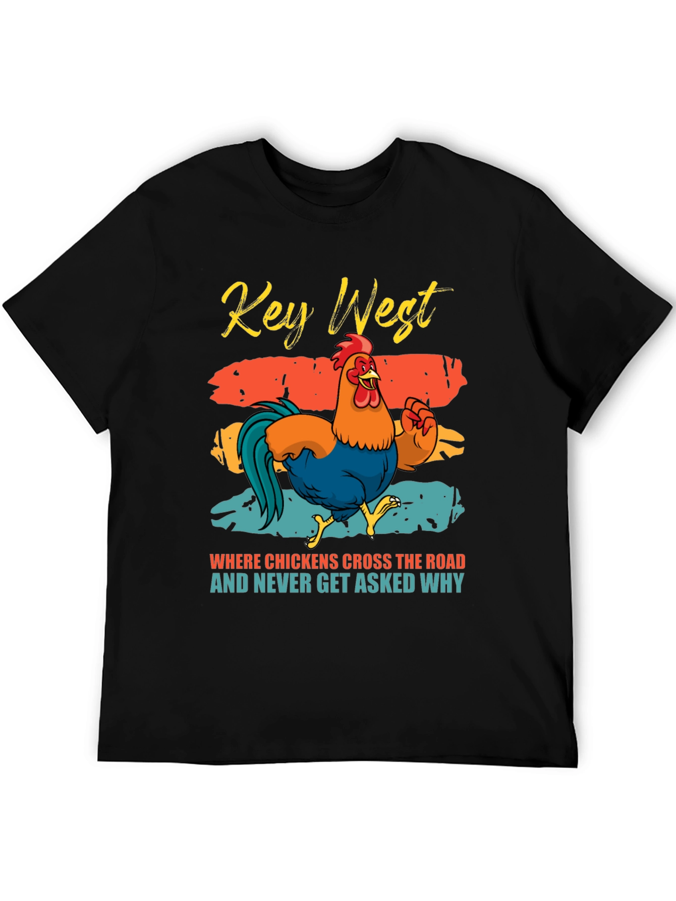Black Key West Chicken Graphic Tee view 5