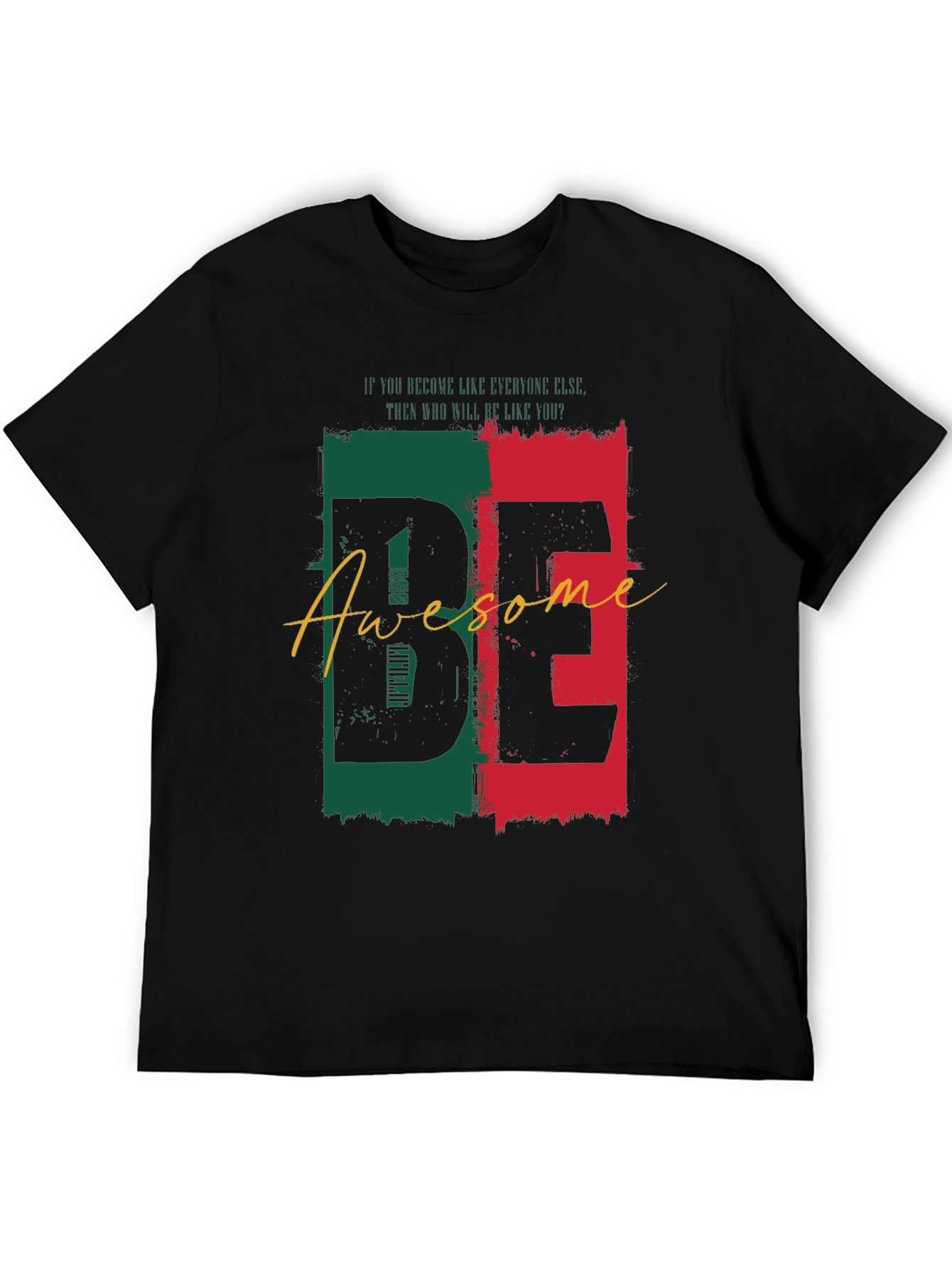Be Awesome Black Graphic Tee - 5