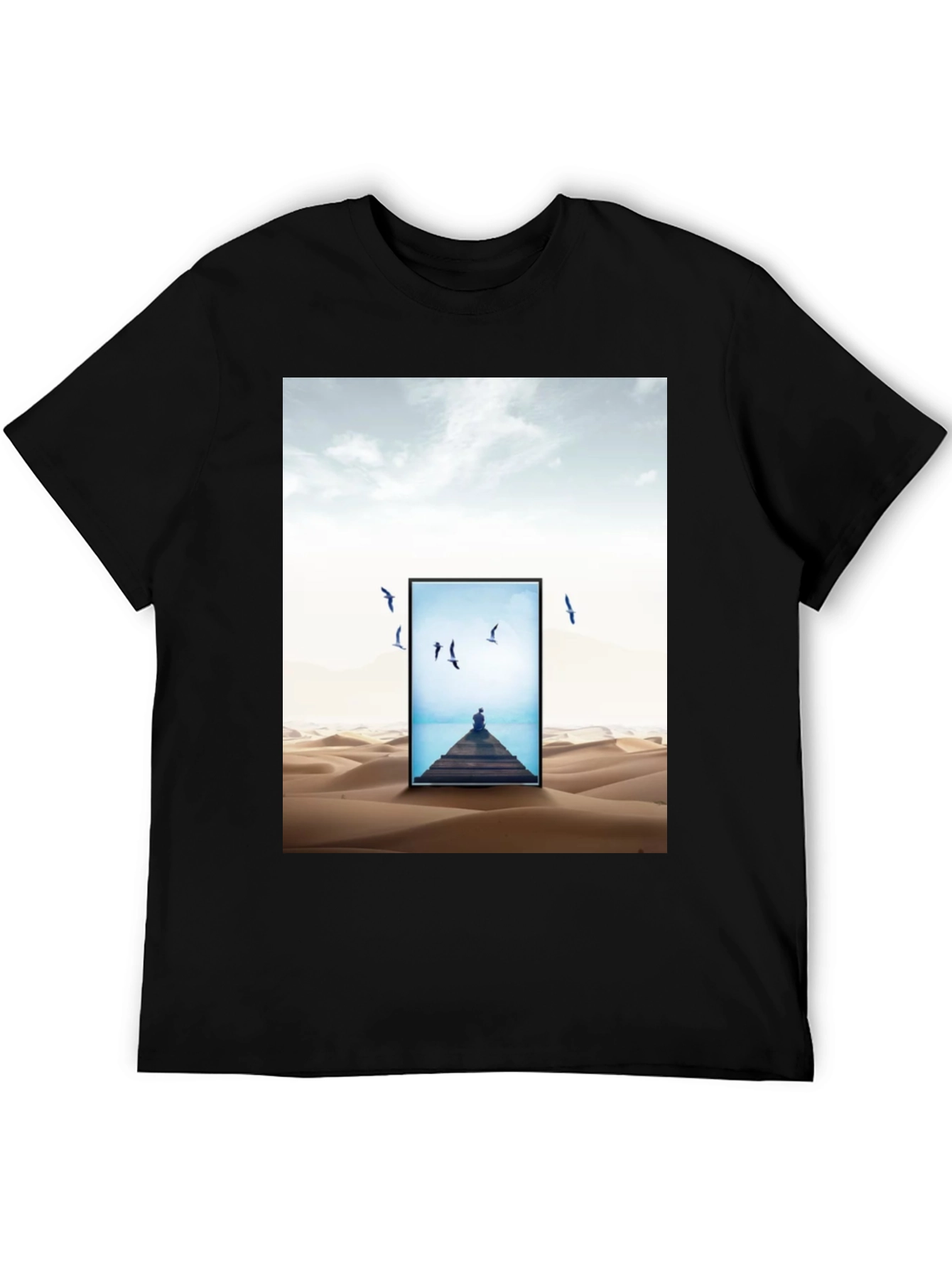 Black Desert Dreamscape Graphic Tee - Black Cotton Blend view 5