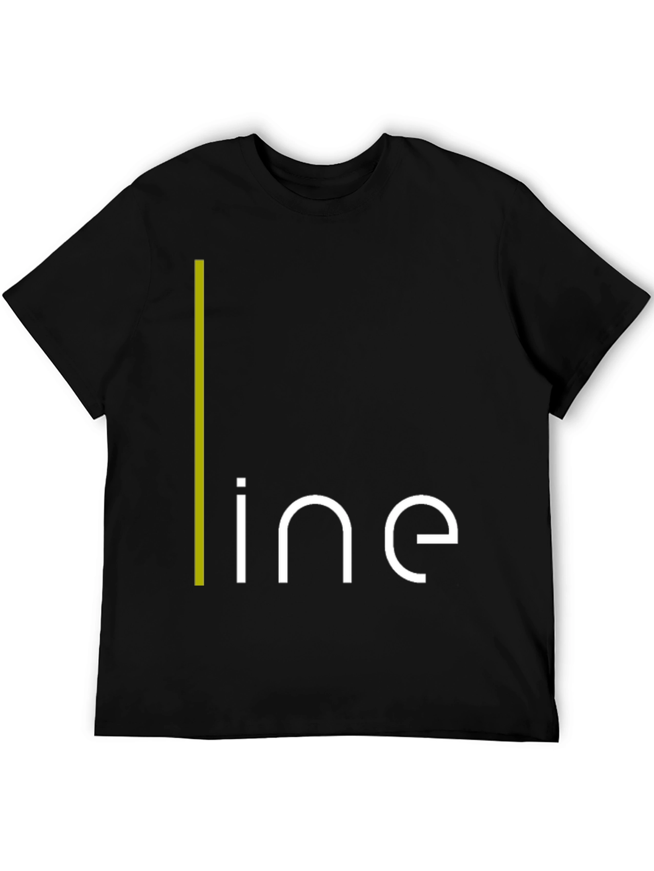 Black Modern Minimalist Line Graphic T-Shirt view 5