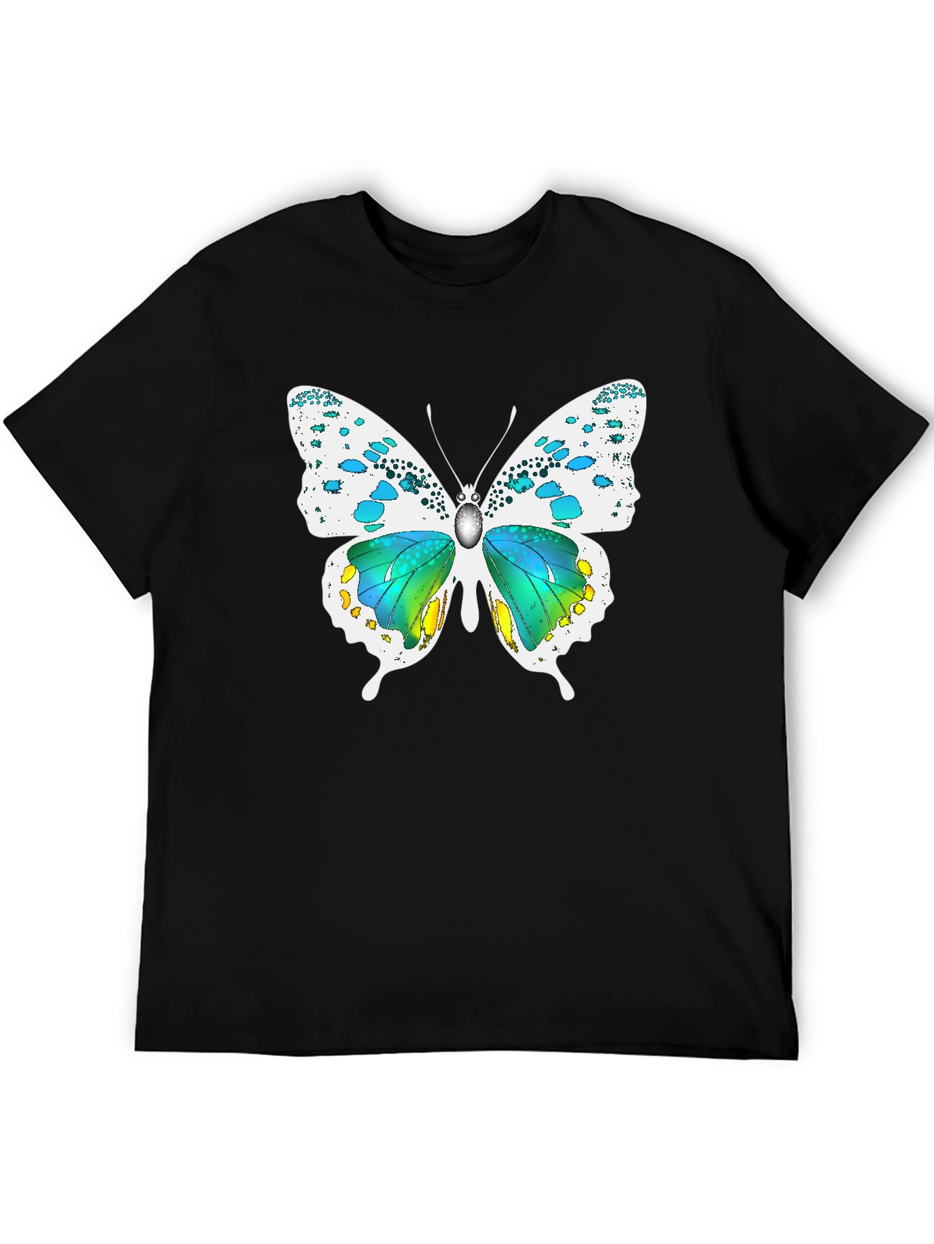 Black Butterfly Graphic Black T-Shirt view 5