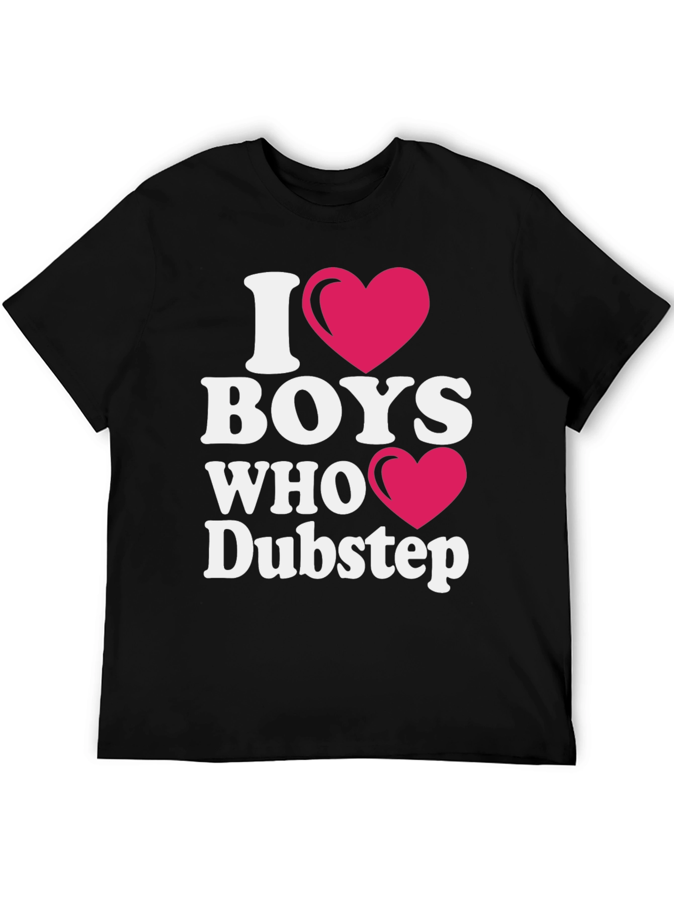Black I Heart Boys Who Dubstep T-Shirt view 5