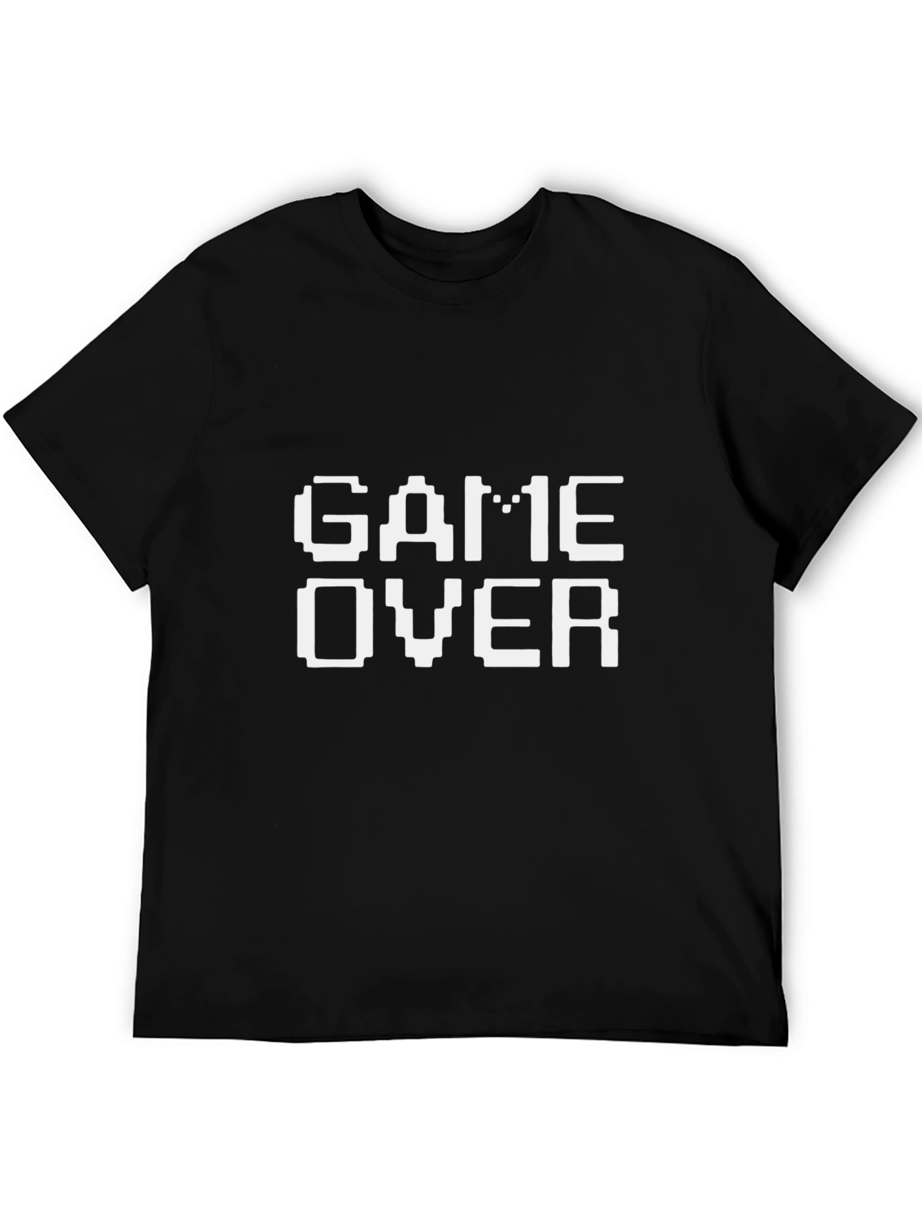 Black Game Over T-Shirt - Pixelated Gaming Tee view 5