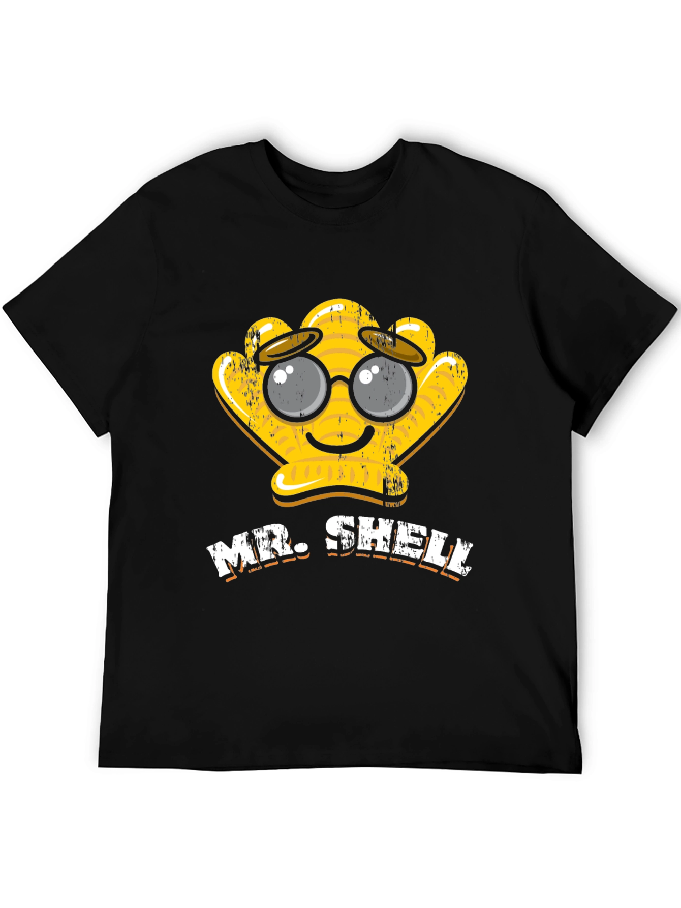 Black Mr. Shelly Graphic T-Shirt - Cute Cartoon Shell Tee view 5