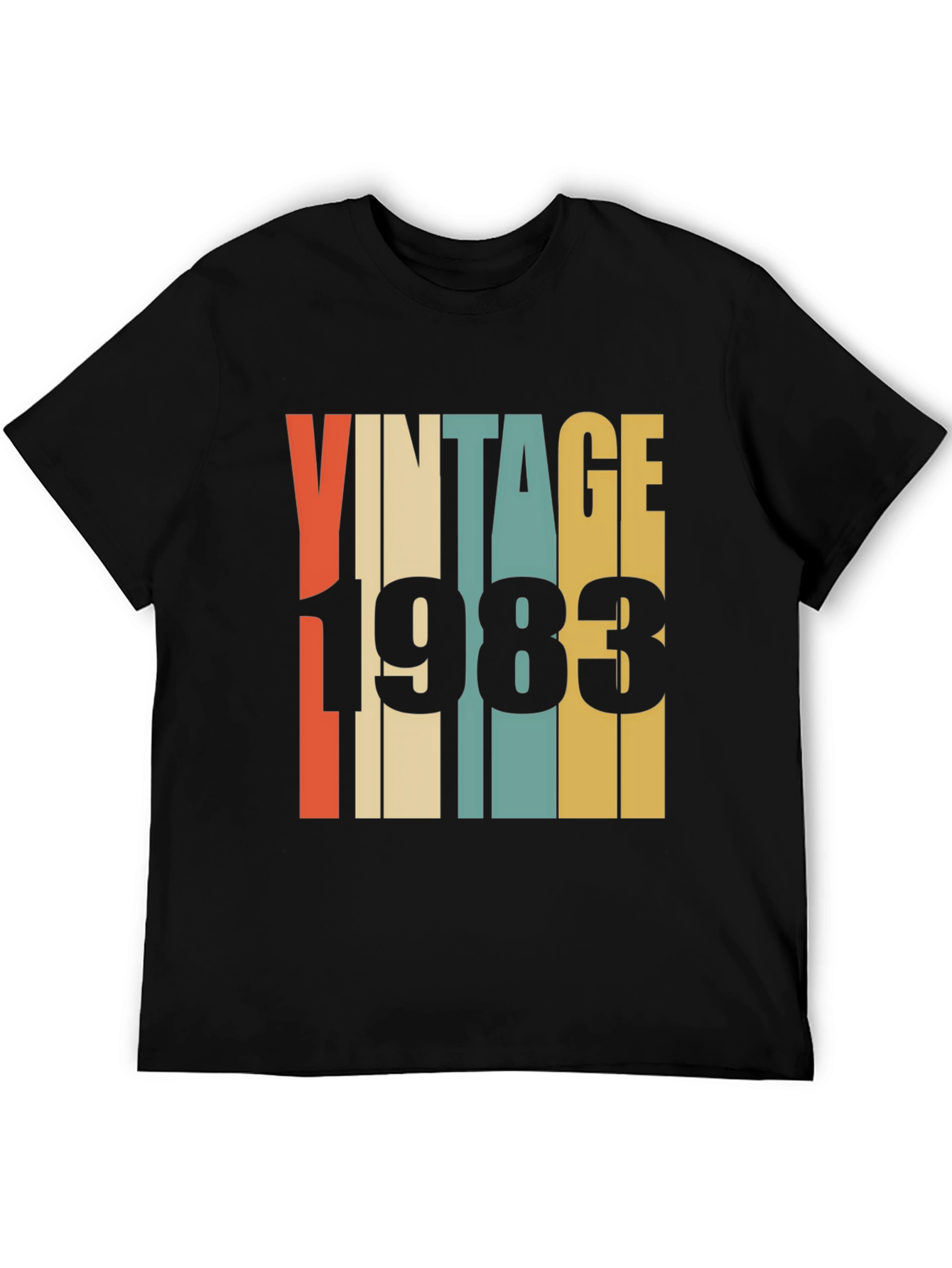 Black Vintage 1983 Retro T-Shirt view 5