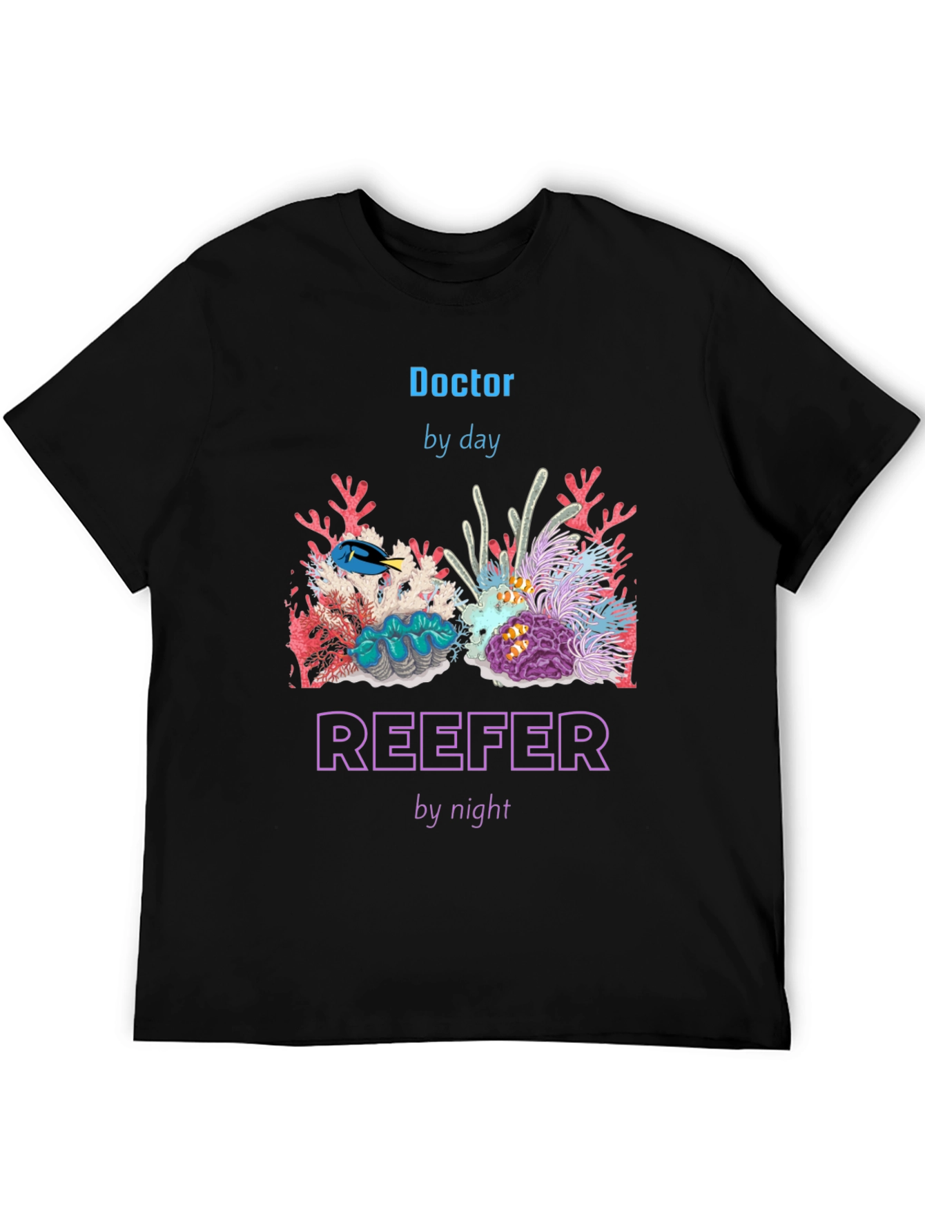 Black Doctor by Day, Reefer by Night T-Shirt view 5