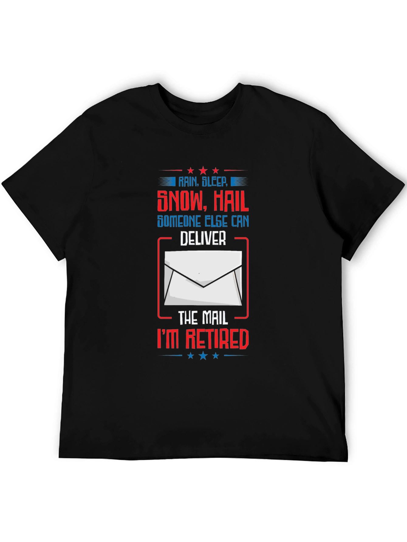 Black Retired Mail Carrier T-Shirt Funny Postal Worker Tee view 5