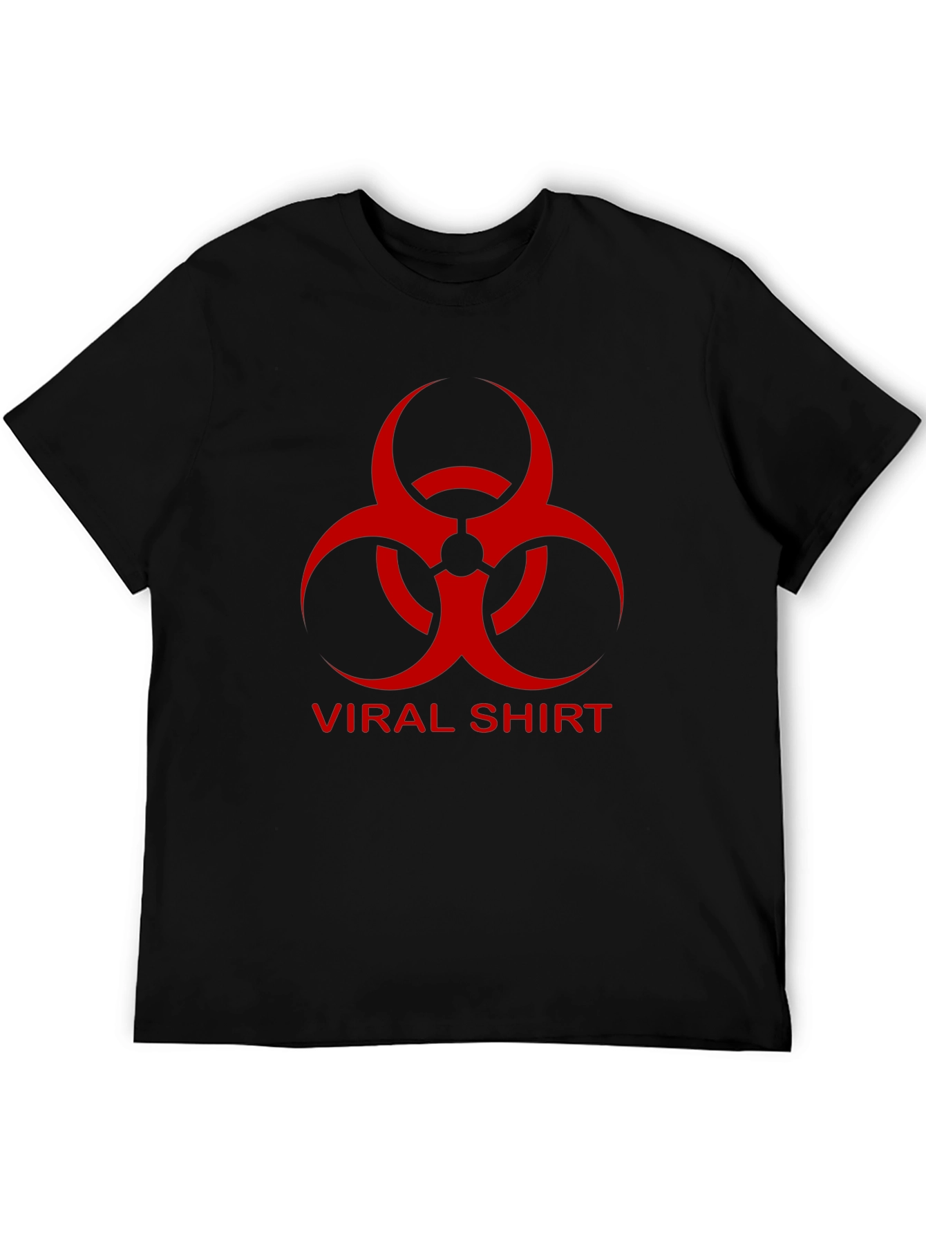 Black Viral Shirt Graphic Tee - Biohazard Design view 5