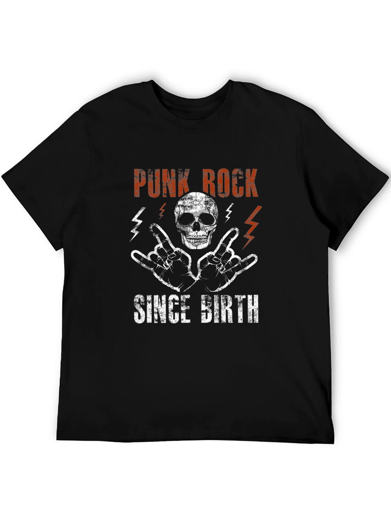 Black Punk Rock Since Birth Black T-Shirt view 5