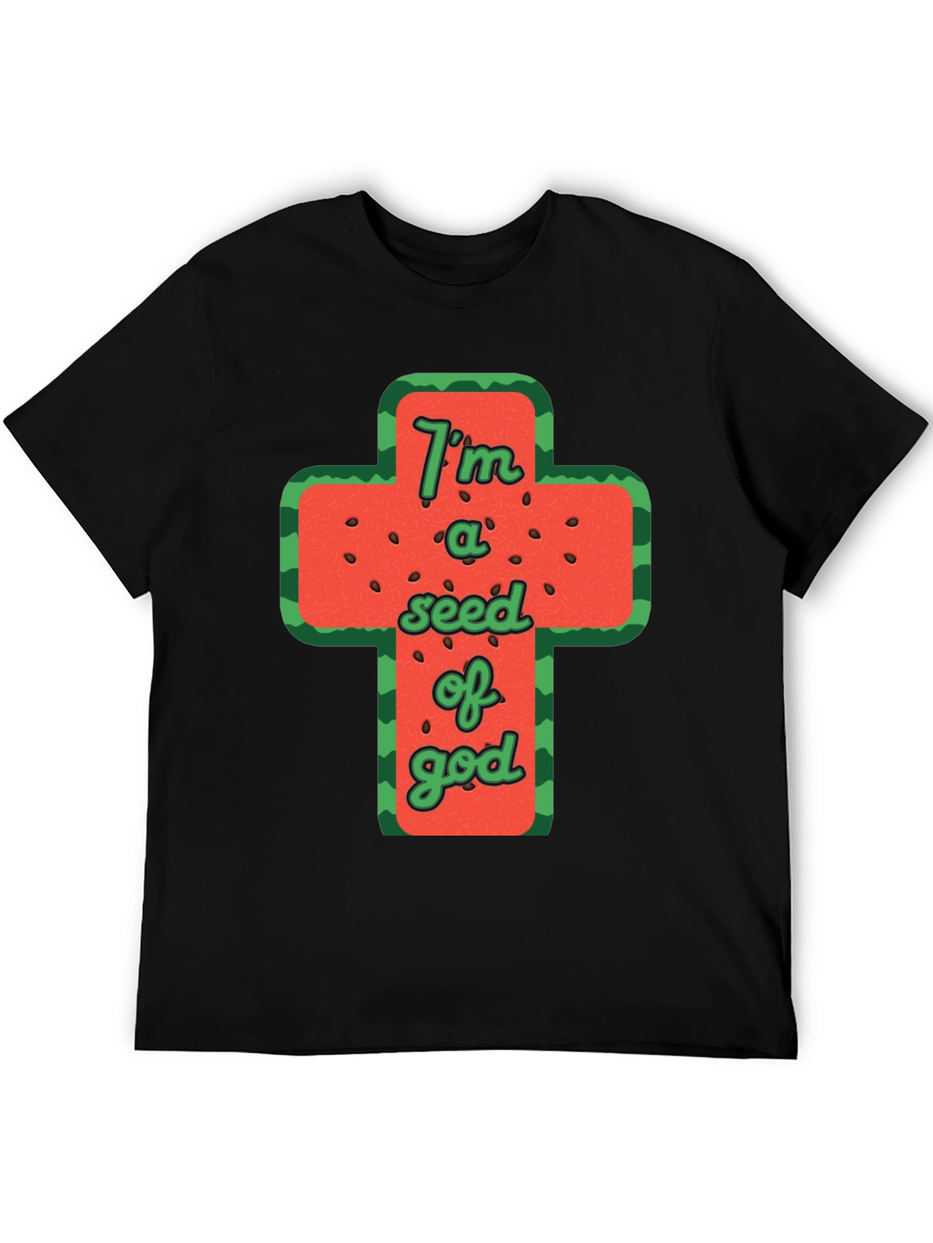 Black I'm a Seed of God Graphic T-Shirt view 5