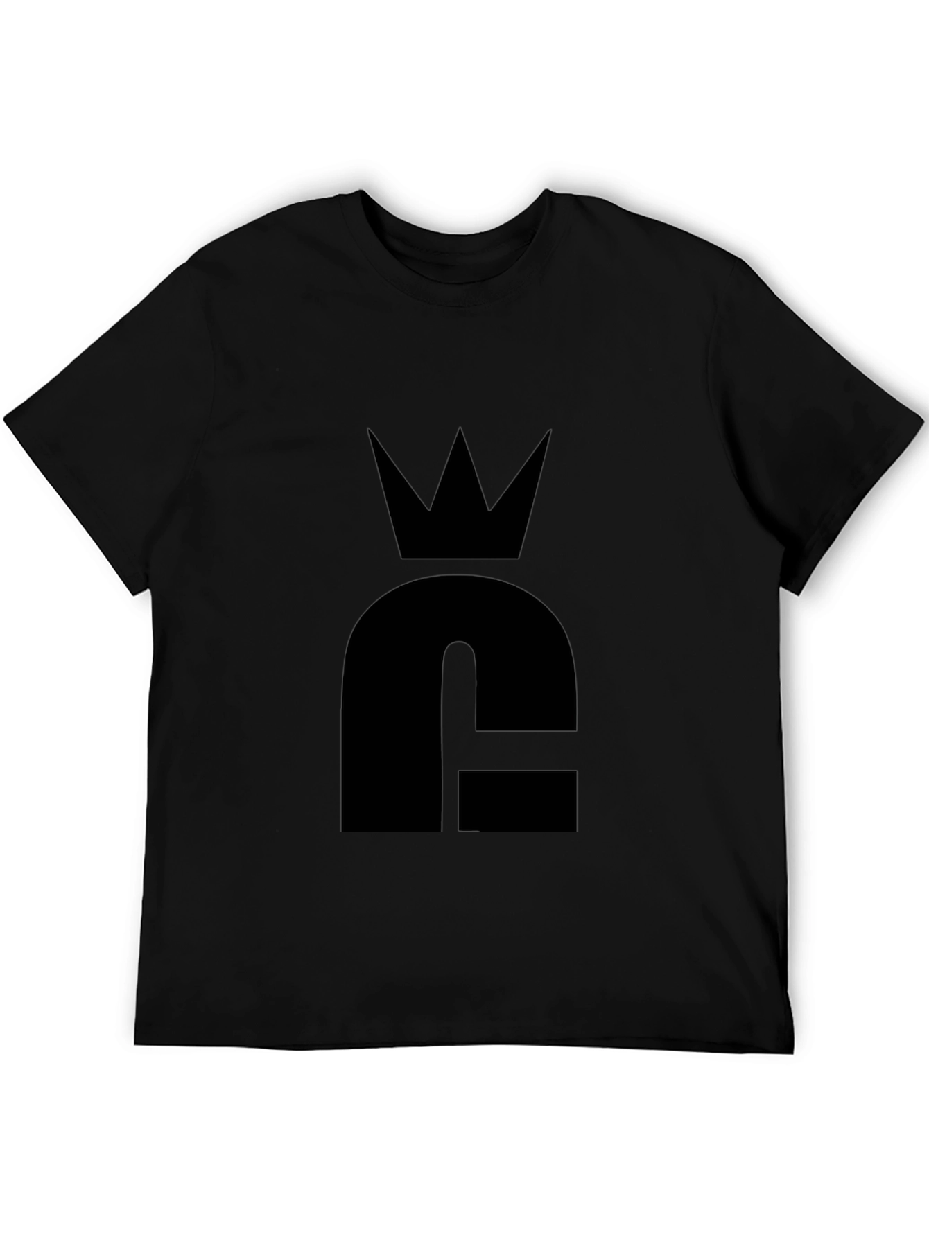 Black Crown Logo Black T-Shirt - Stylish & Minimalist view 5