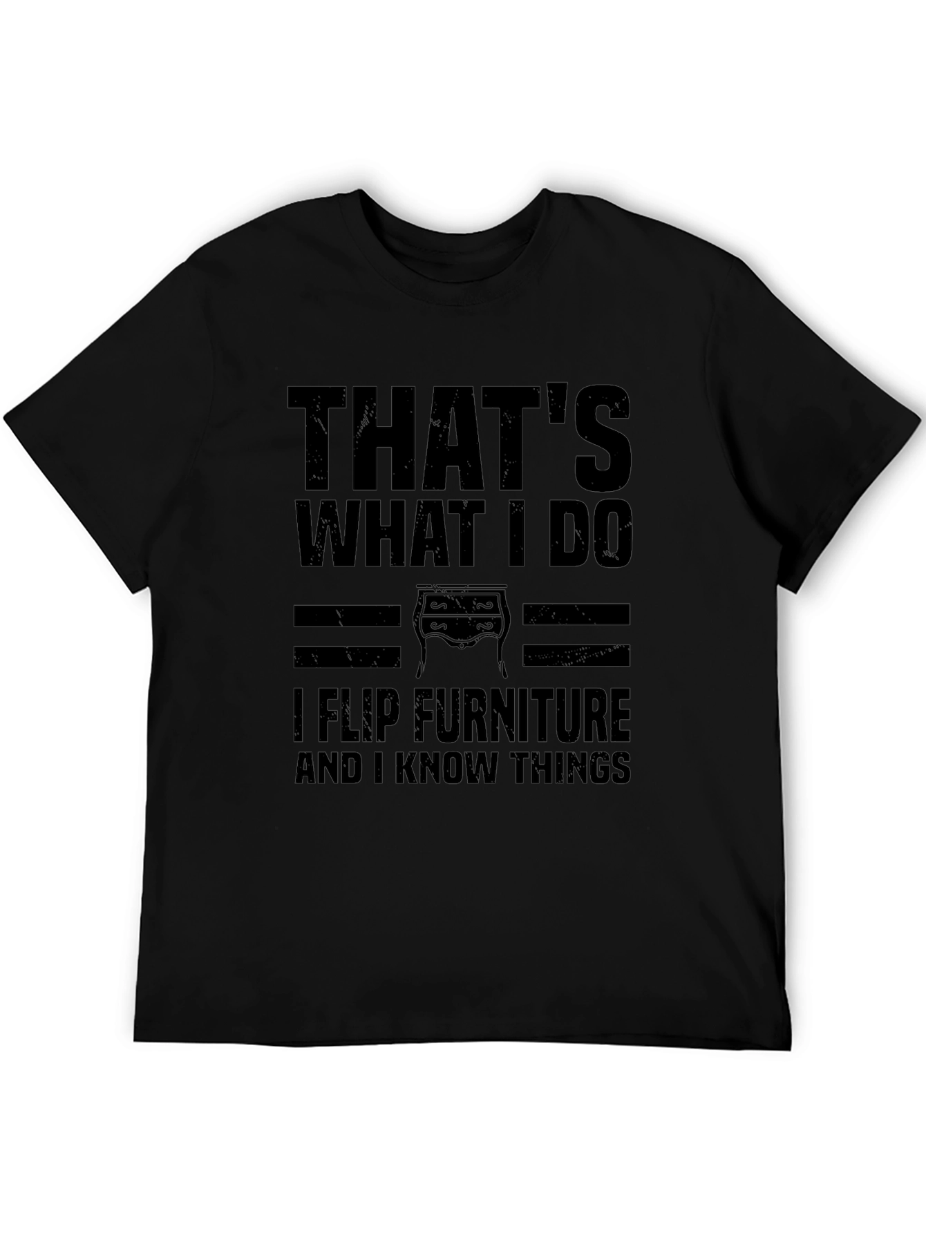 Black I Flip Furniture T-Shirt - Funny Graphic Tee view 5