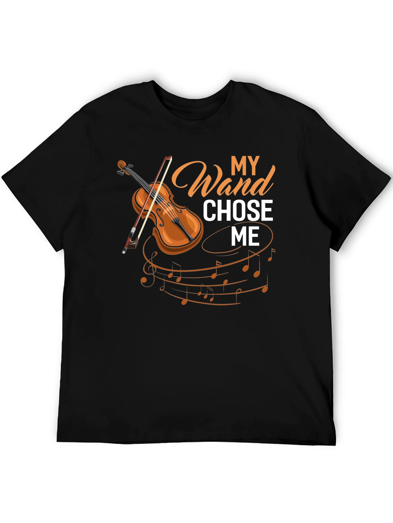 Black My Wand Chose Me Violin T-Shirt view 5