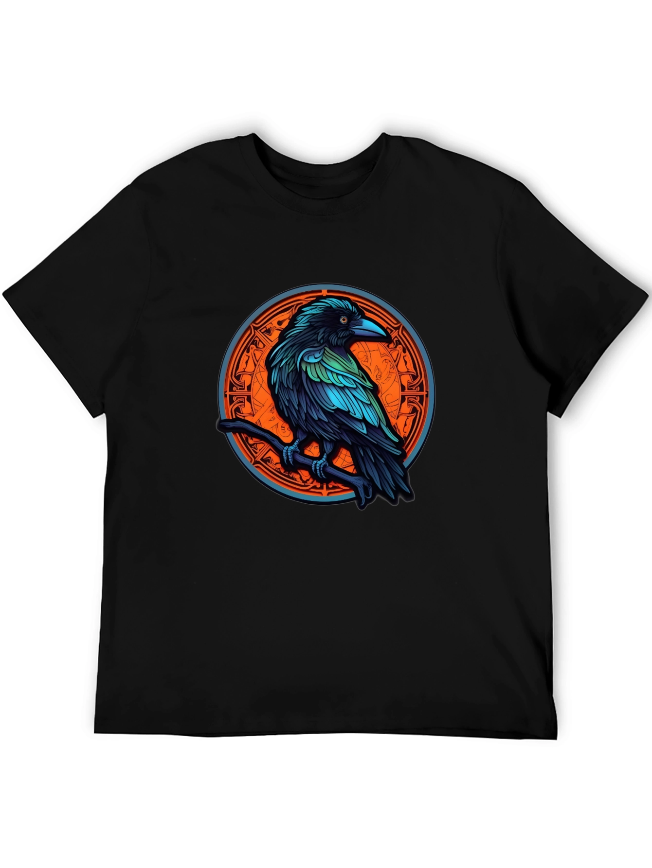 Black Raven Graphic Tee - Mystic Bird T-Shirt view 5