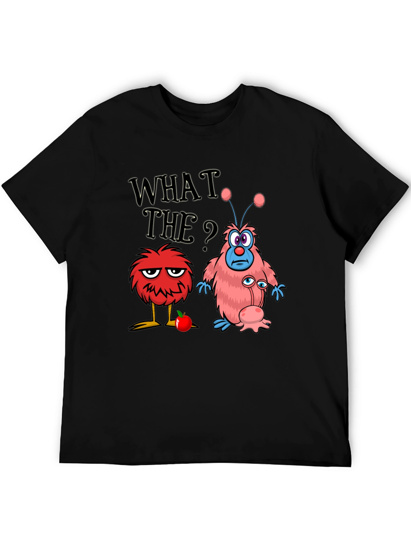Black Funny What The? Monster Graphic Tee view 5